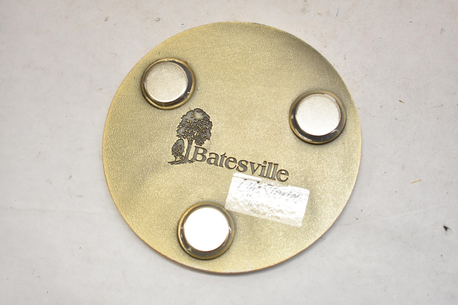 Bateville In God’s Care Medallion 4.25in Bronze Cemetery Casket Nameplate Round