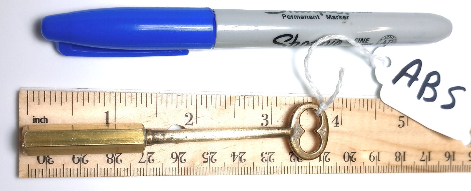 Brass Pocket Skeleton Casket Key / Coffin Key