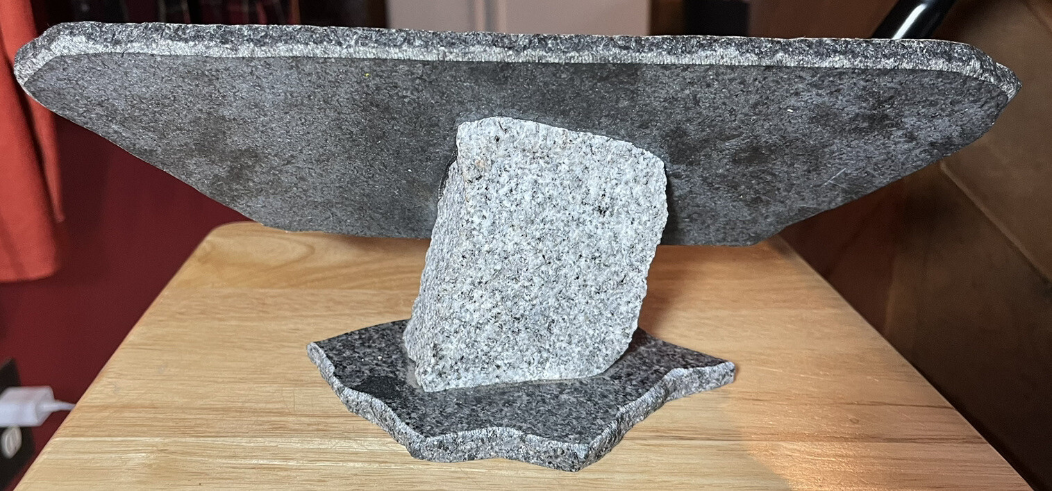 Granite Etched Memorial On Pedestal WWII Fighter Jet Stars Military Table Top