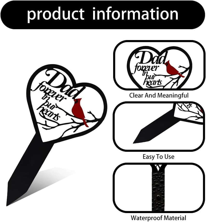 Grave Decorations for Cemetery, Cemetery Decorations for Grave Mom，Dad,Memorial