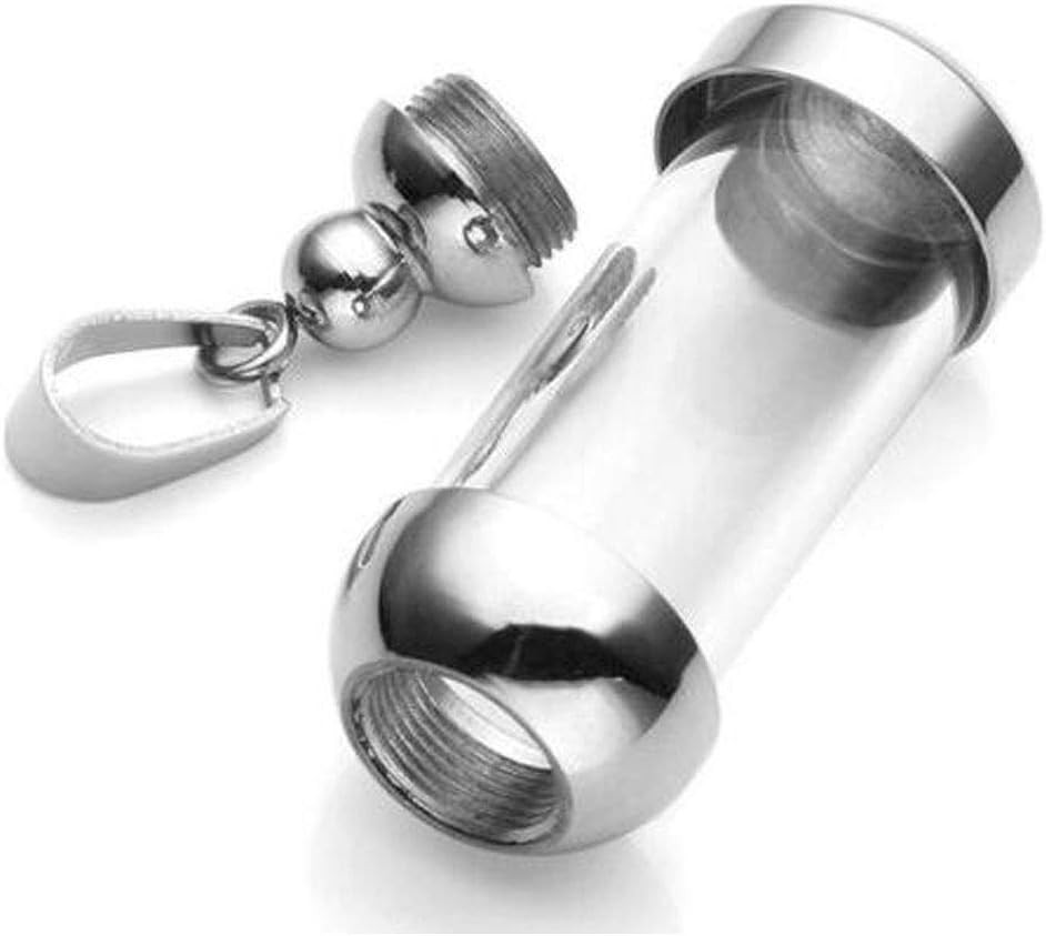 Urn Necklace for Ashes Hourglass Glass Cremation Jewelry Openable Container Pend