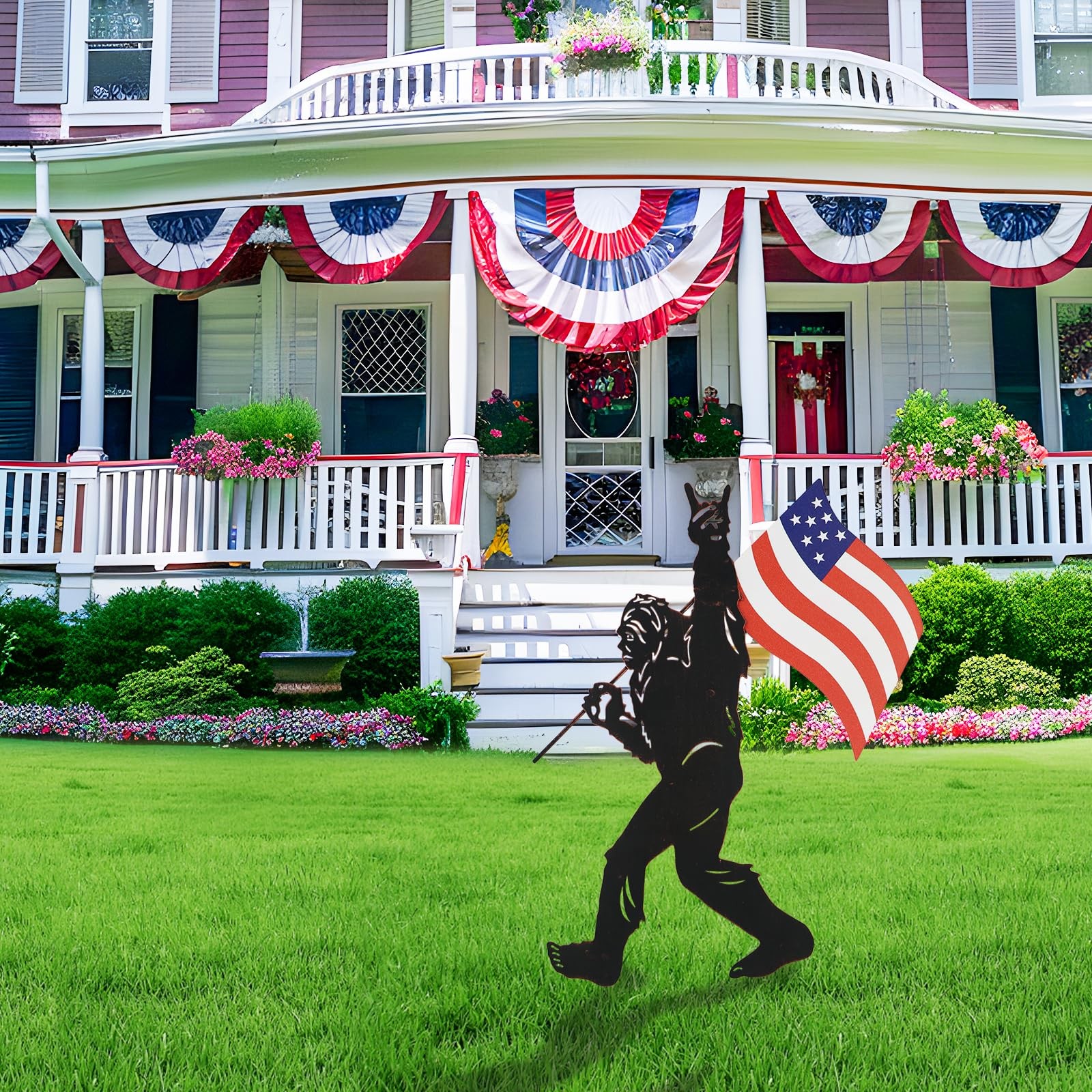 Bigfoot Yard Decor Metal Patriotic Garden Stakes,Dad Gifts for Fathers Day,4t…