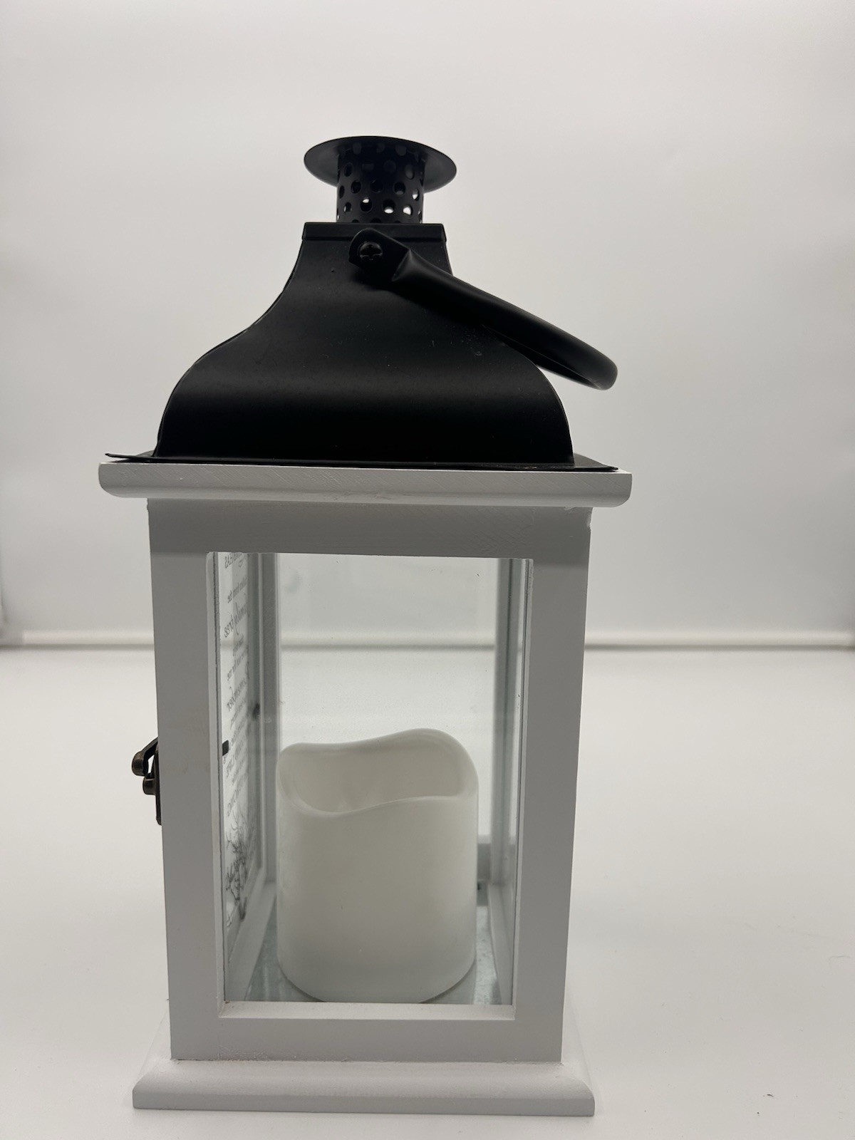 Flameless LED Memorial Lantern with UV-Printed Glass – Remembrance Keepsake