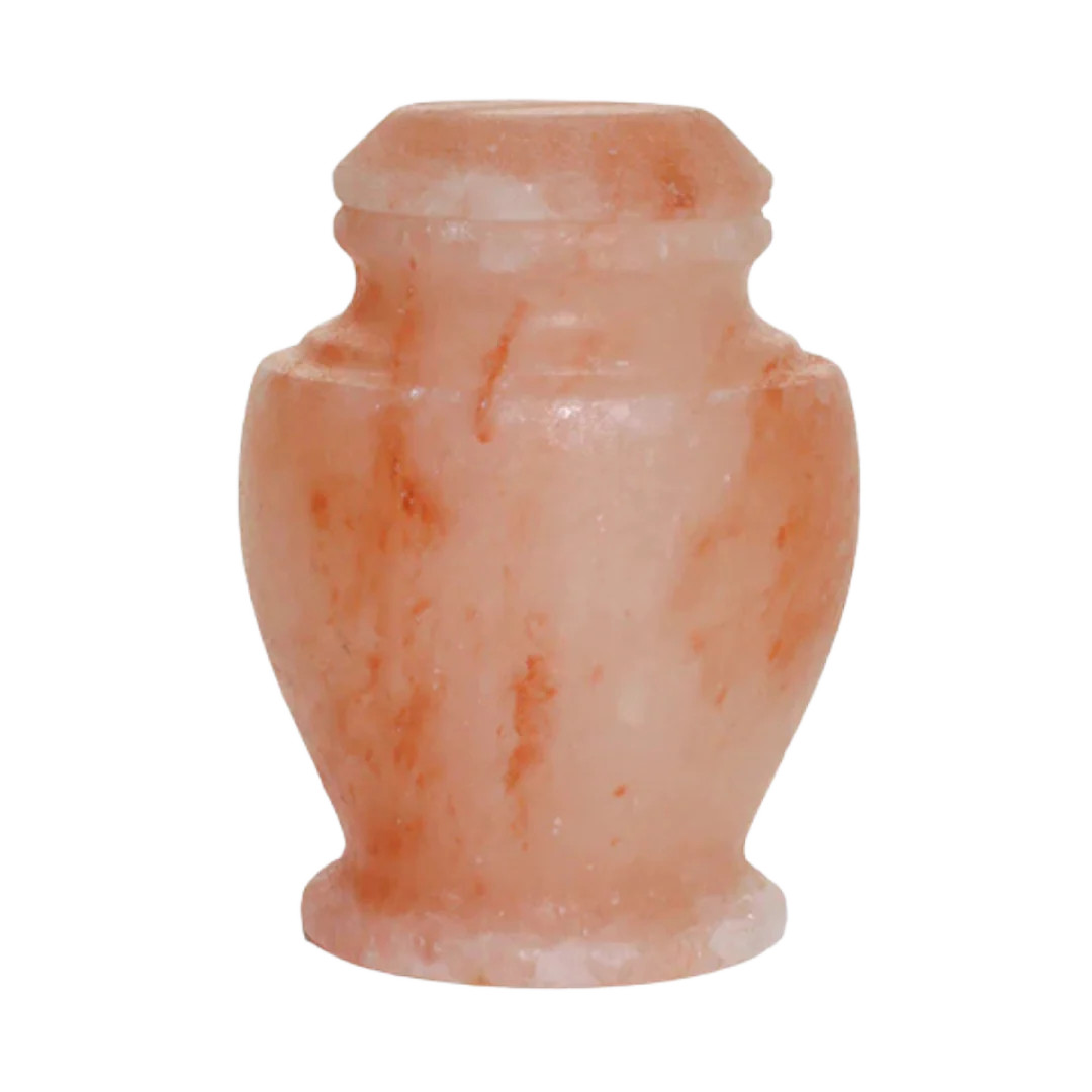 Carpel Rock Salt Biodegradable Funeral Cremation Urn Keepsake, 15 Cubic Inches