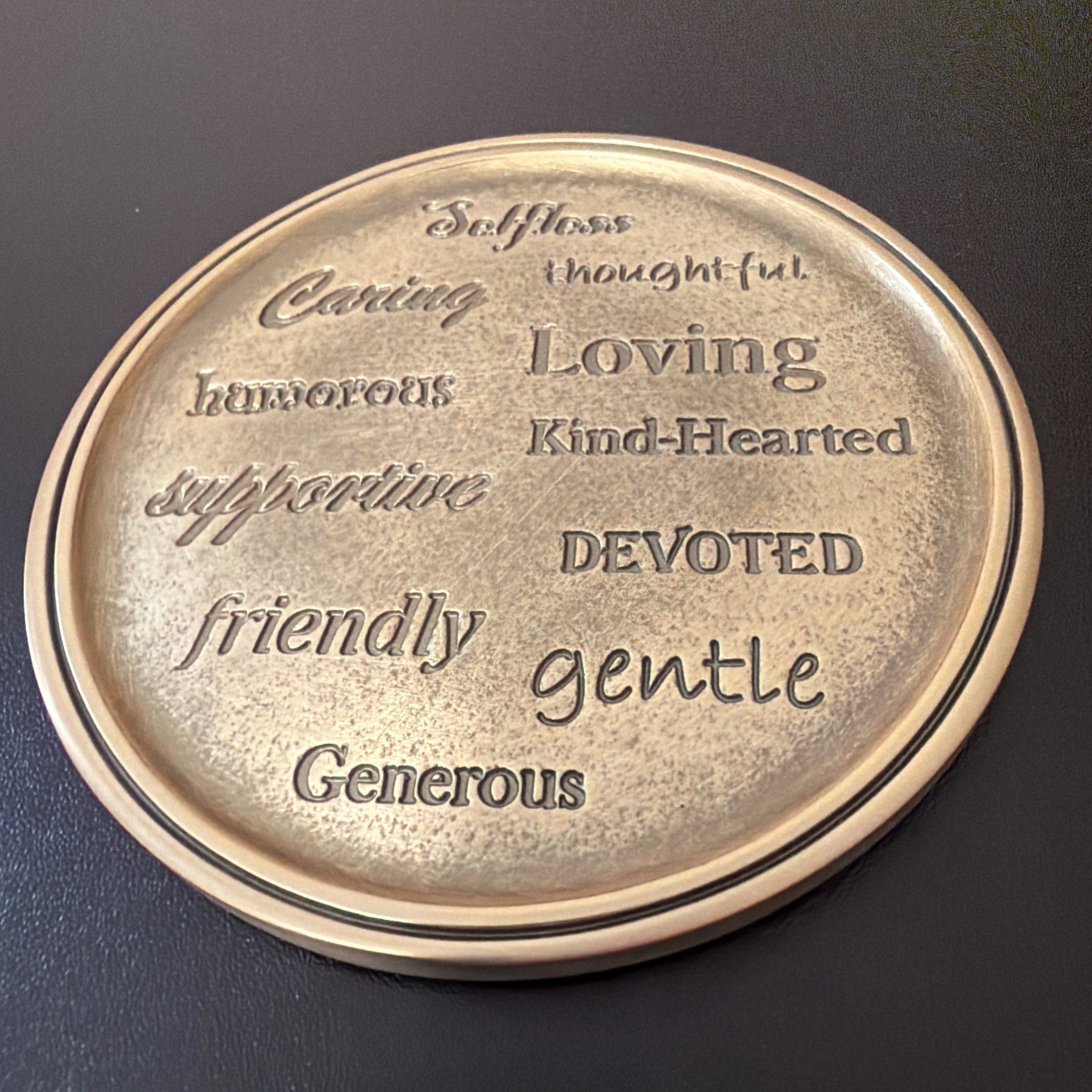Batesville Selfless Generous Devoted Humorous Funeral Casket Magnet Medallion