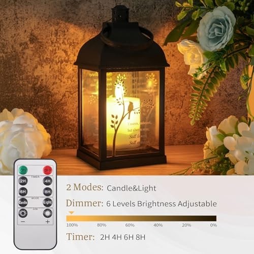 Sympathy Memorial Lantern with Flickering Flame – Bereavement Keepsake for Loved