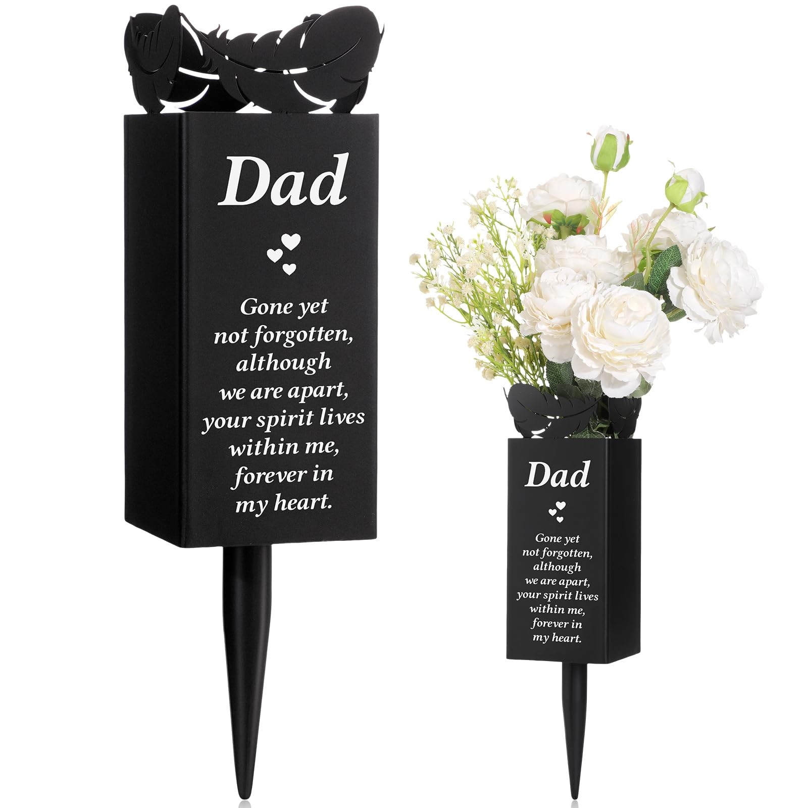 Geosar Father’s Day Dad Memorial Stakes Grave Cemetery Decorations Metal Feat…