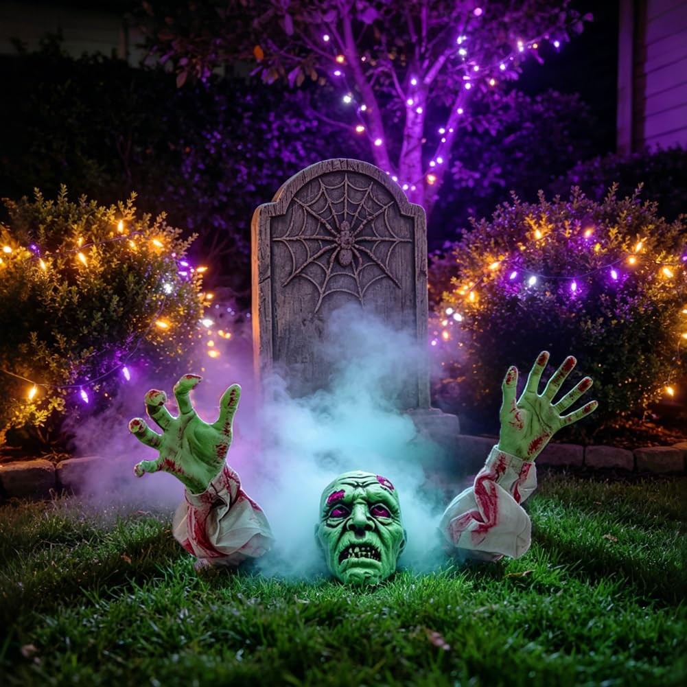 Halloween Zombie Stakes Decorations, Scary Zombie with and Arms Lawn Stakes, …