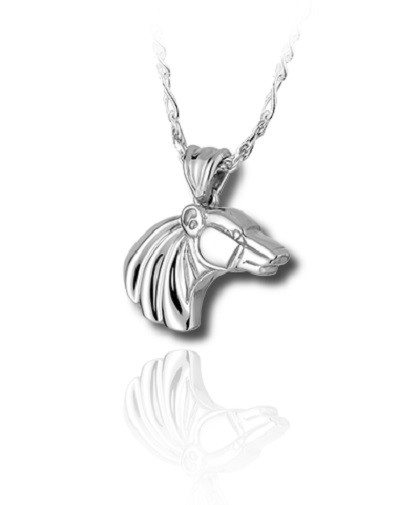 Sterling Silver Polar Bear Funeral Cremation Urn Pendant for Ashes