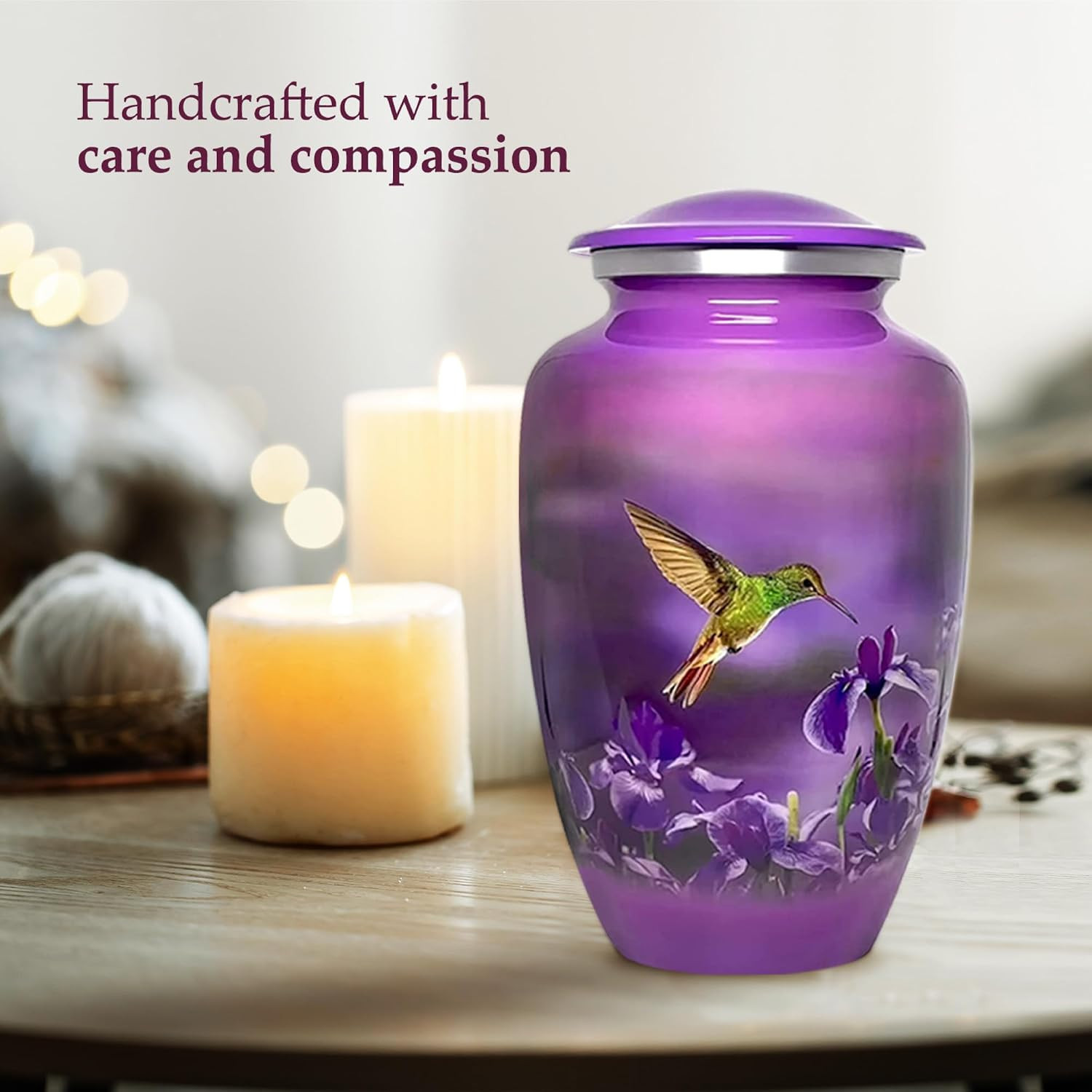 Urns for Human Ashes Adult Female and Male, Decorative Burial Urn, Funeral Crema
