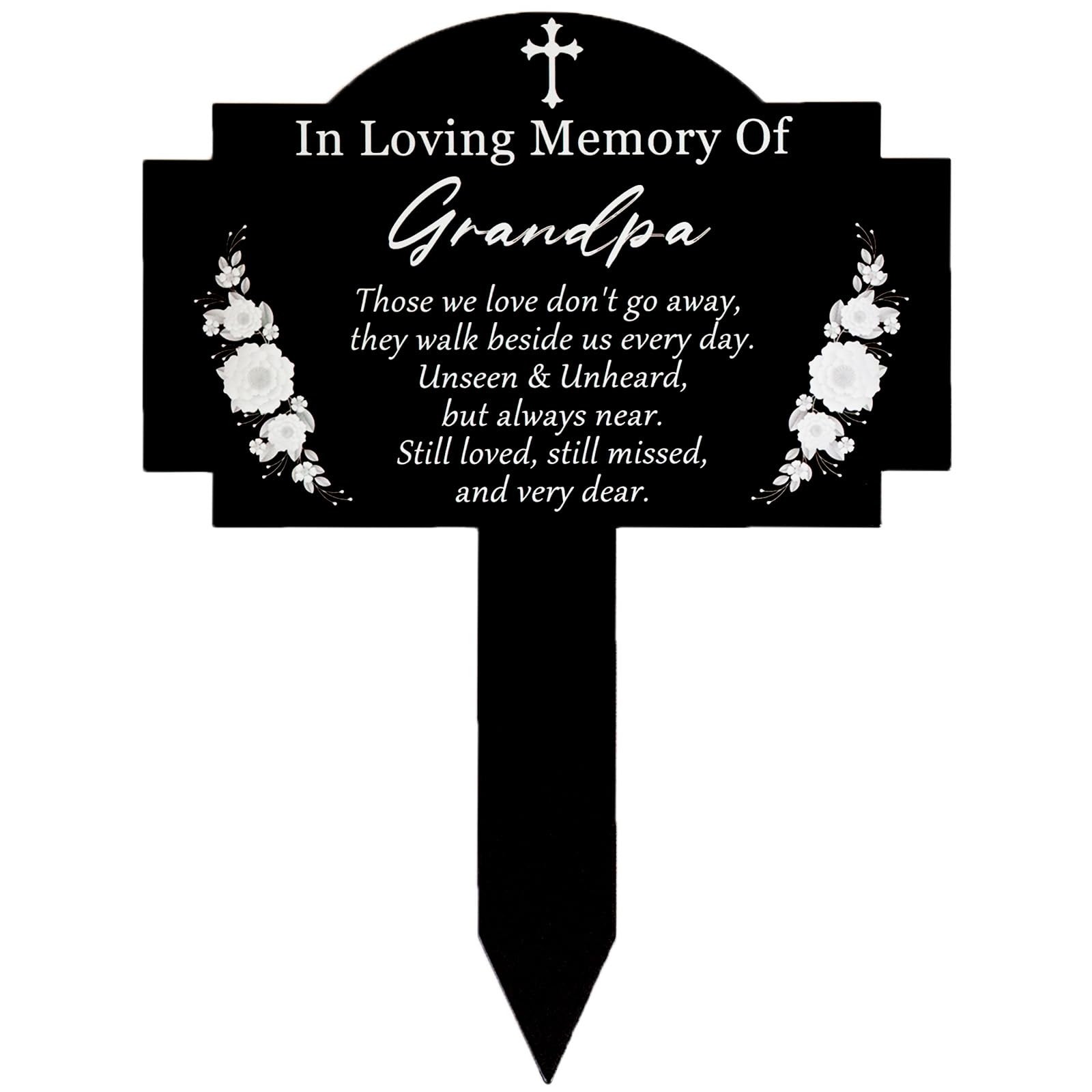 Cemetery Grave Marker Stakes Waterproof Metal Memorial Plaque for Outdoors