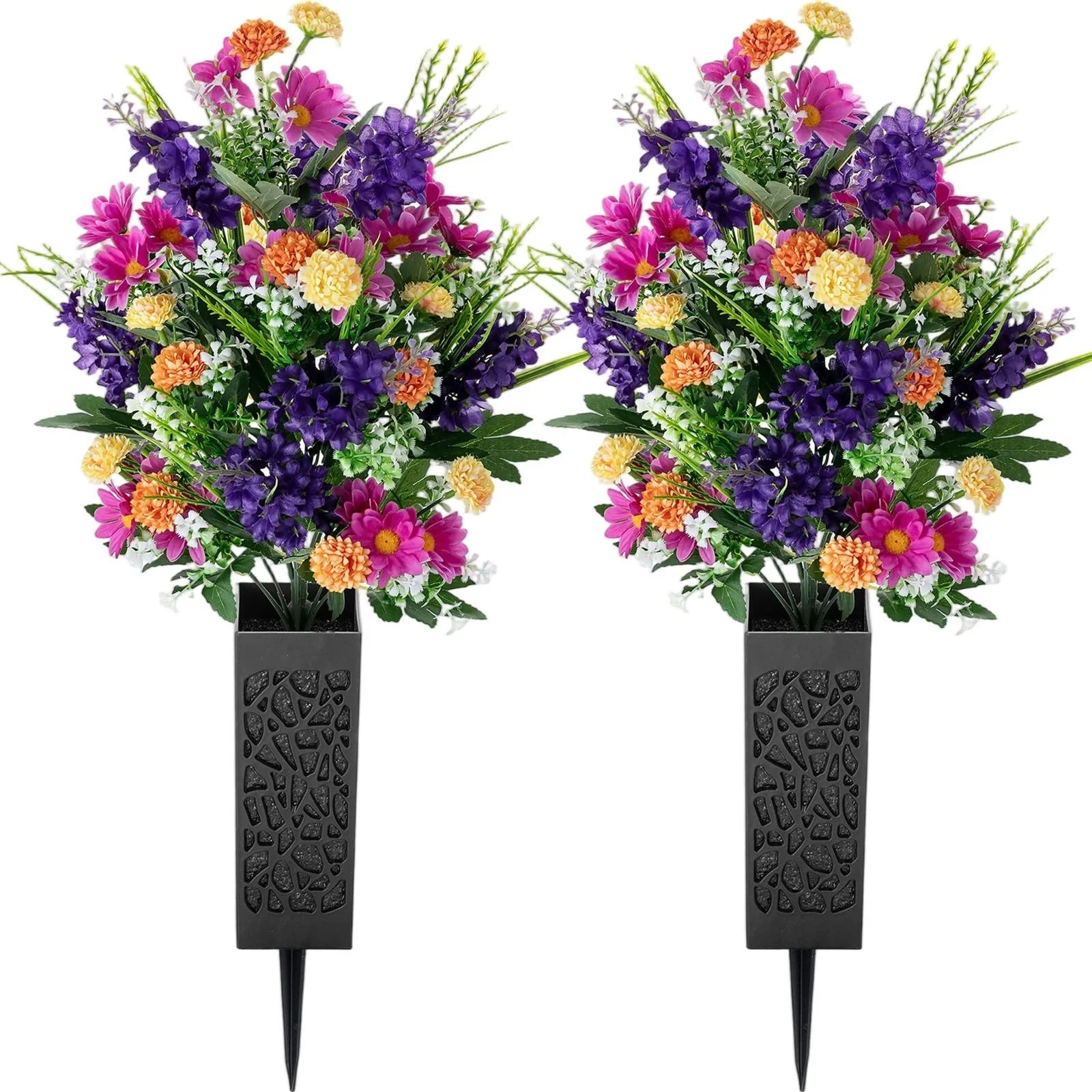 Artificial Cemetery Flowers for Grave: Memorial Day Flowers for Cemetery – Ou…