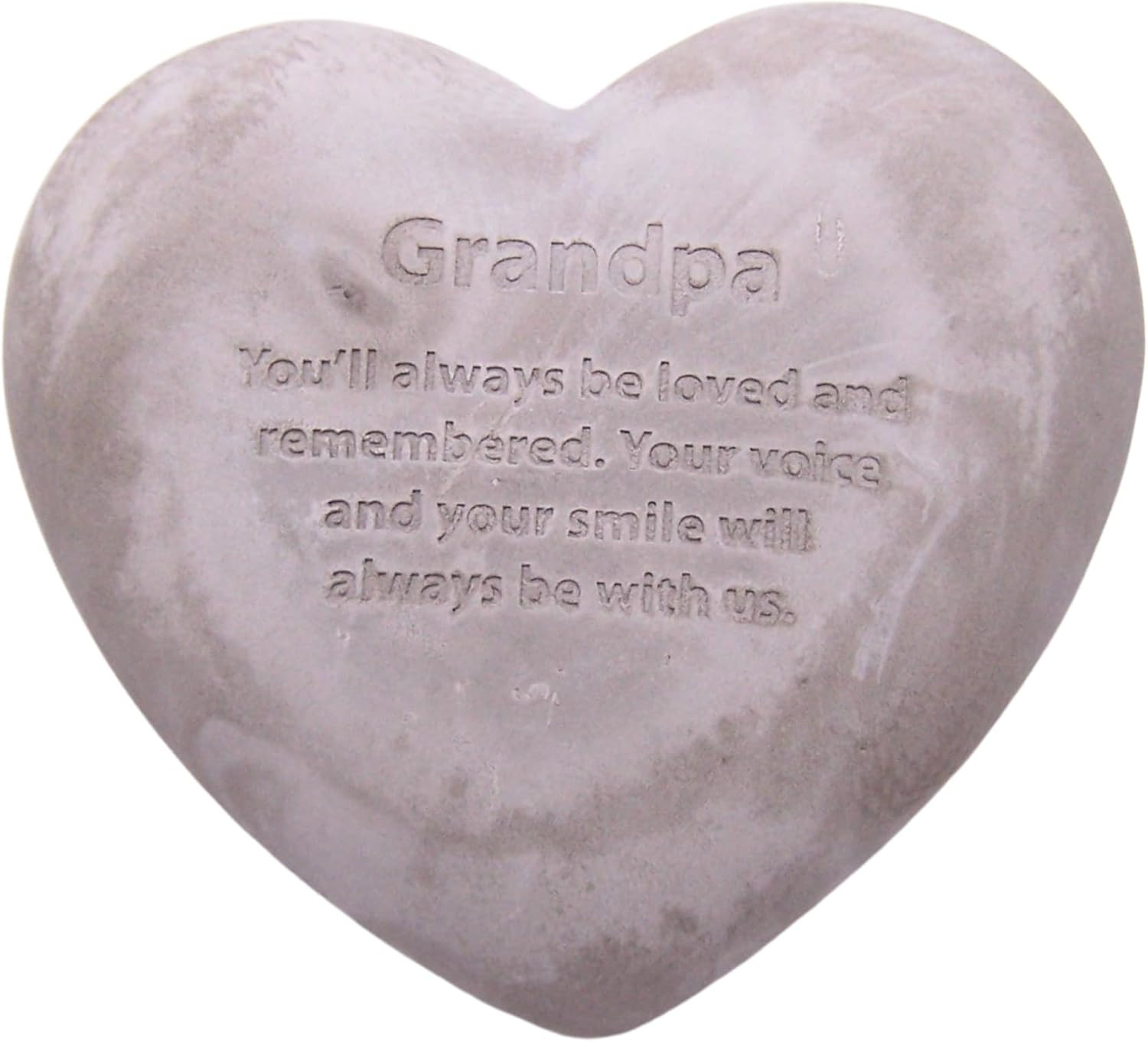 Heart Shaped Memorial Stone, Sympathy Gift, Remembrance Garden Accent, 6 Inches
