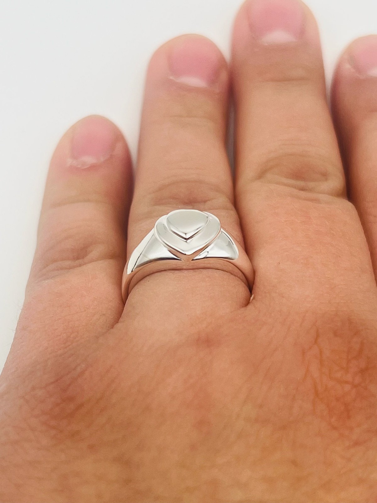 cremation heart ring ash ring sterling silver size 6
