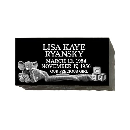 Jet Black -Flat Cemetery headstone – flat marker – solid black granite -24x12x4