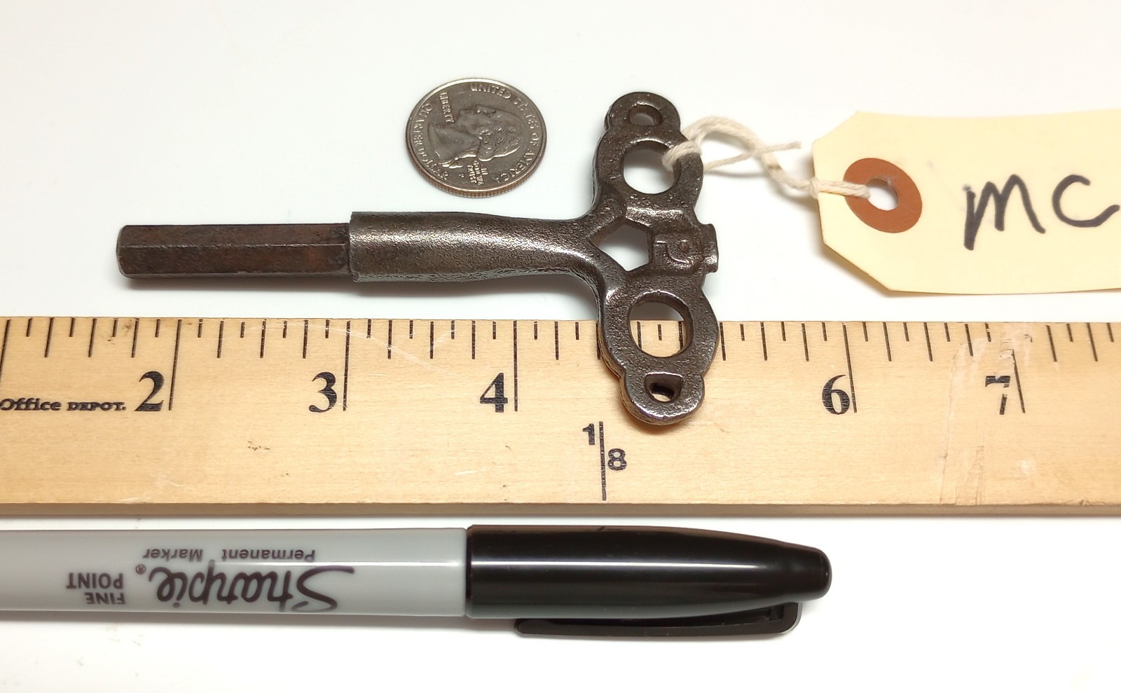 Cast Iron Pocket Casket Key / Coffin Key