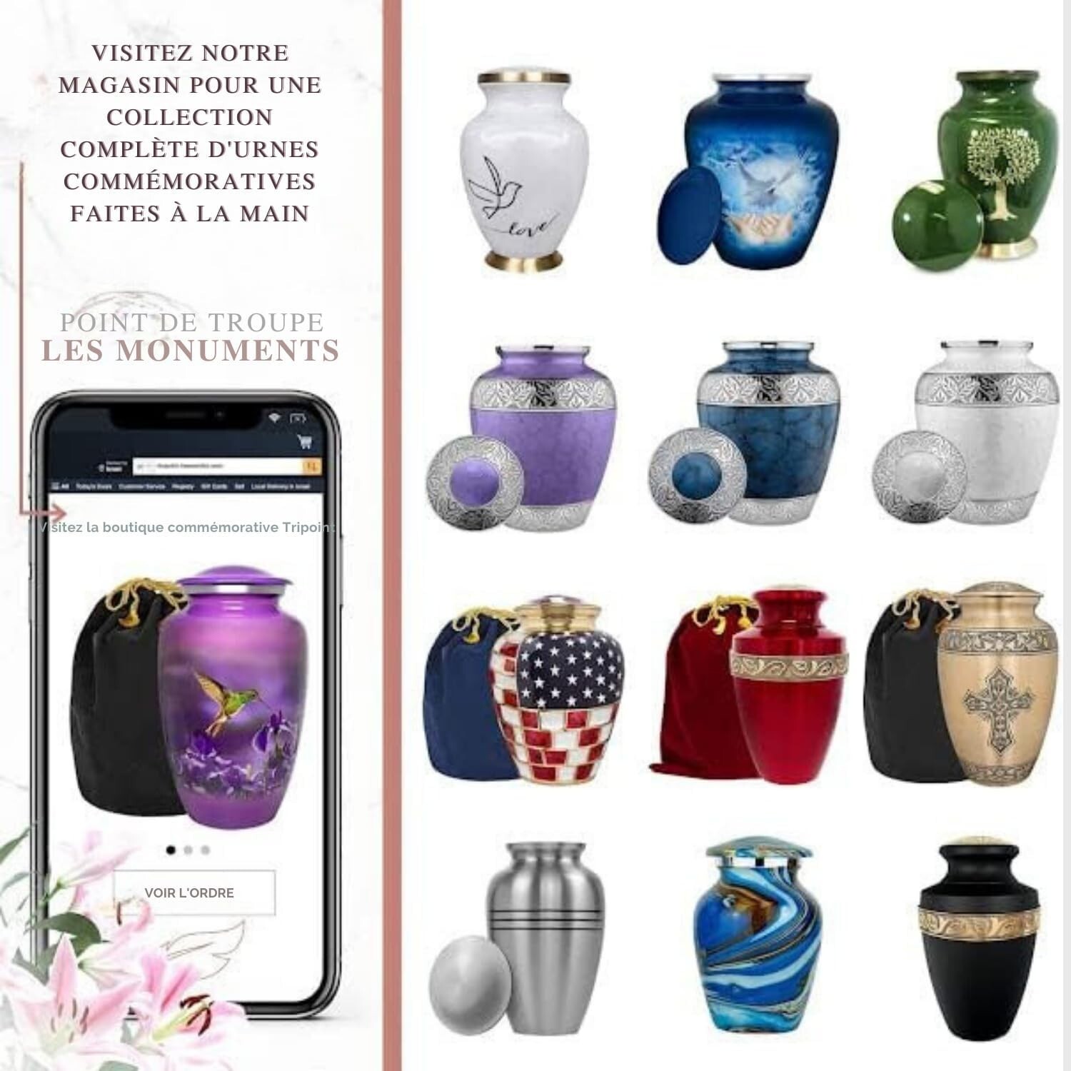Artisan Purple Aluminum Cremation Urn with Threaded Lid – Hummingbird Design