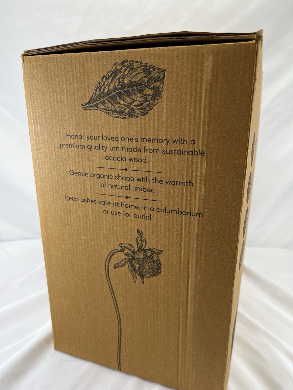 Wooden Urn for Ashes Adult up to 250 lbs, Extra Large, Acacia Wood