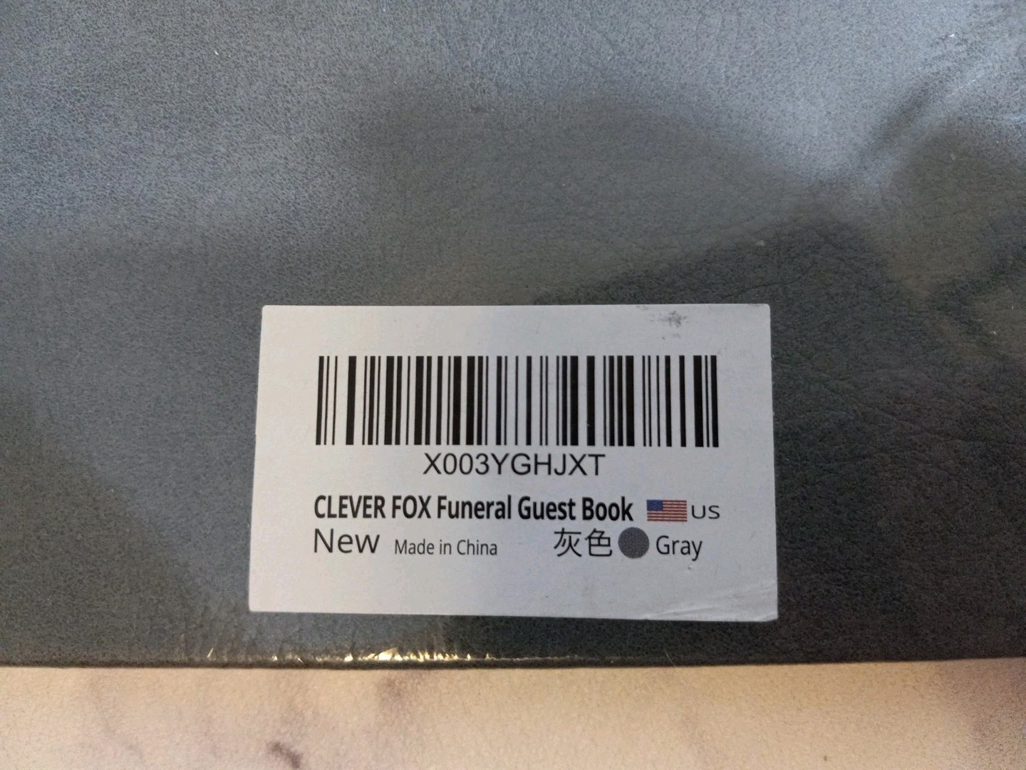 Clever Fox Funeral Guest Book In Loving Memory 10″×7″ Horizontal Layout Gray New