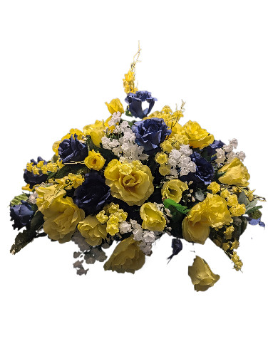 Cemetery Flowers Saddles, Silks Artificial Flower for Grave Tombstone Bouquet