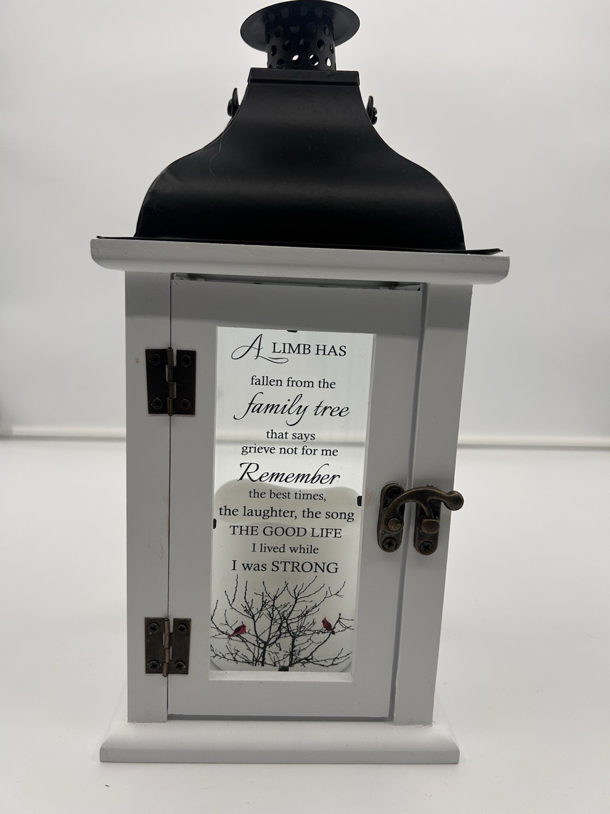 Flameless LED Memorial Lantern with UV-Printed Glass – Remembrance Keepsake