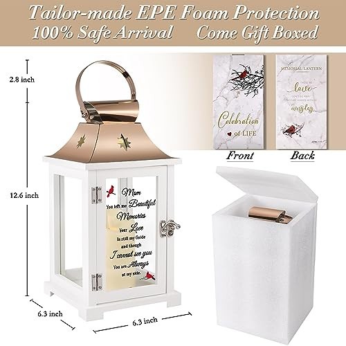 Memorial Lantern for Loss of Loved One, Sympathy Gifts, Bereavement Keepsake, Ce