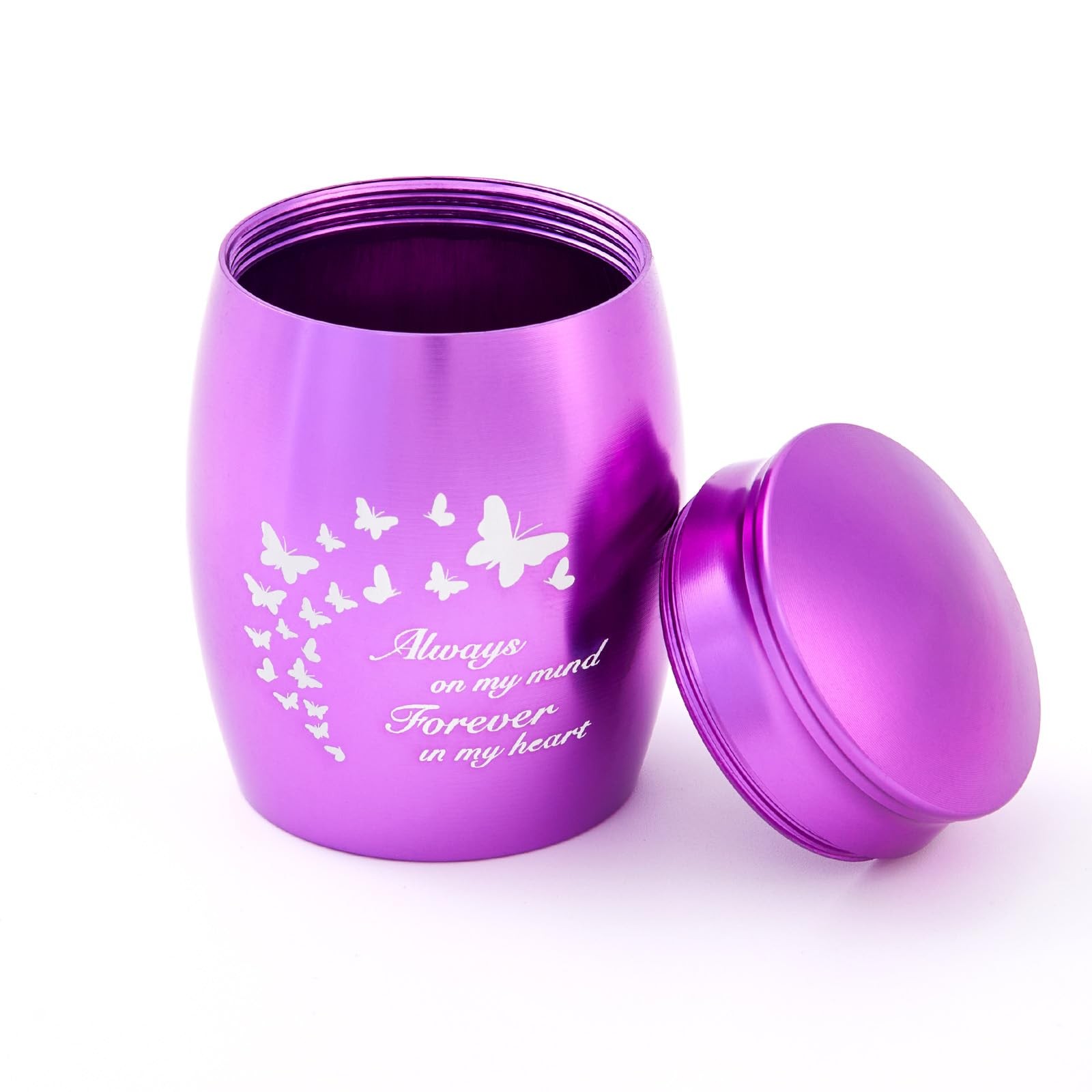 Purple Small Cremation Urns for Human Ashes Keepsake, 2.67 Inches Mini Butter…