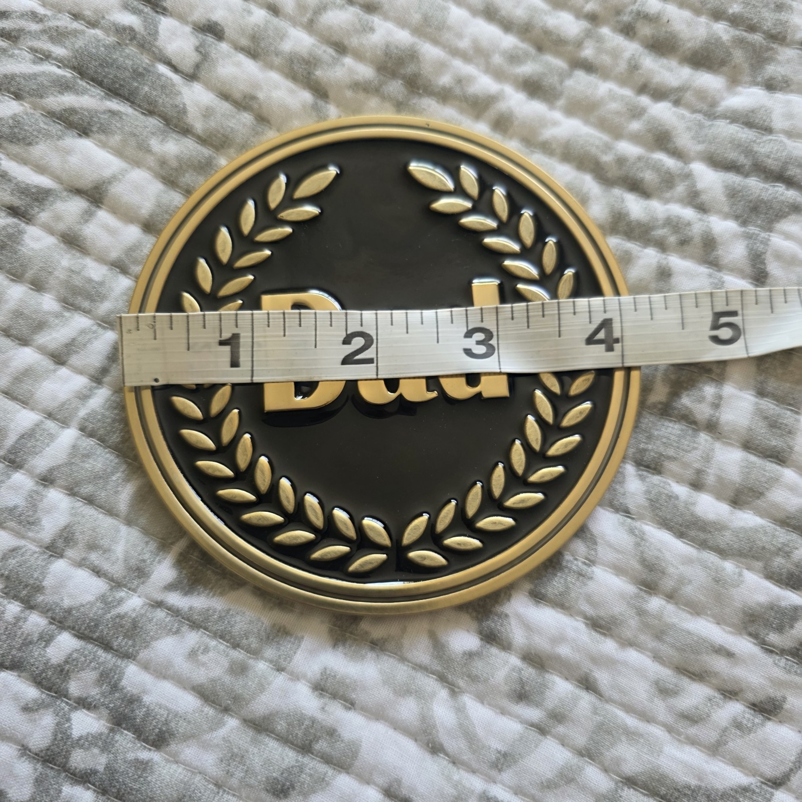 Batesville “Dad” Medallion Magnetic Life -Stories Black /Brass Magnetic Funeral