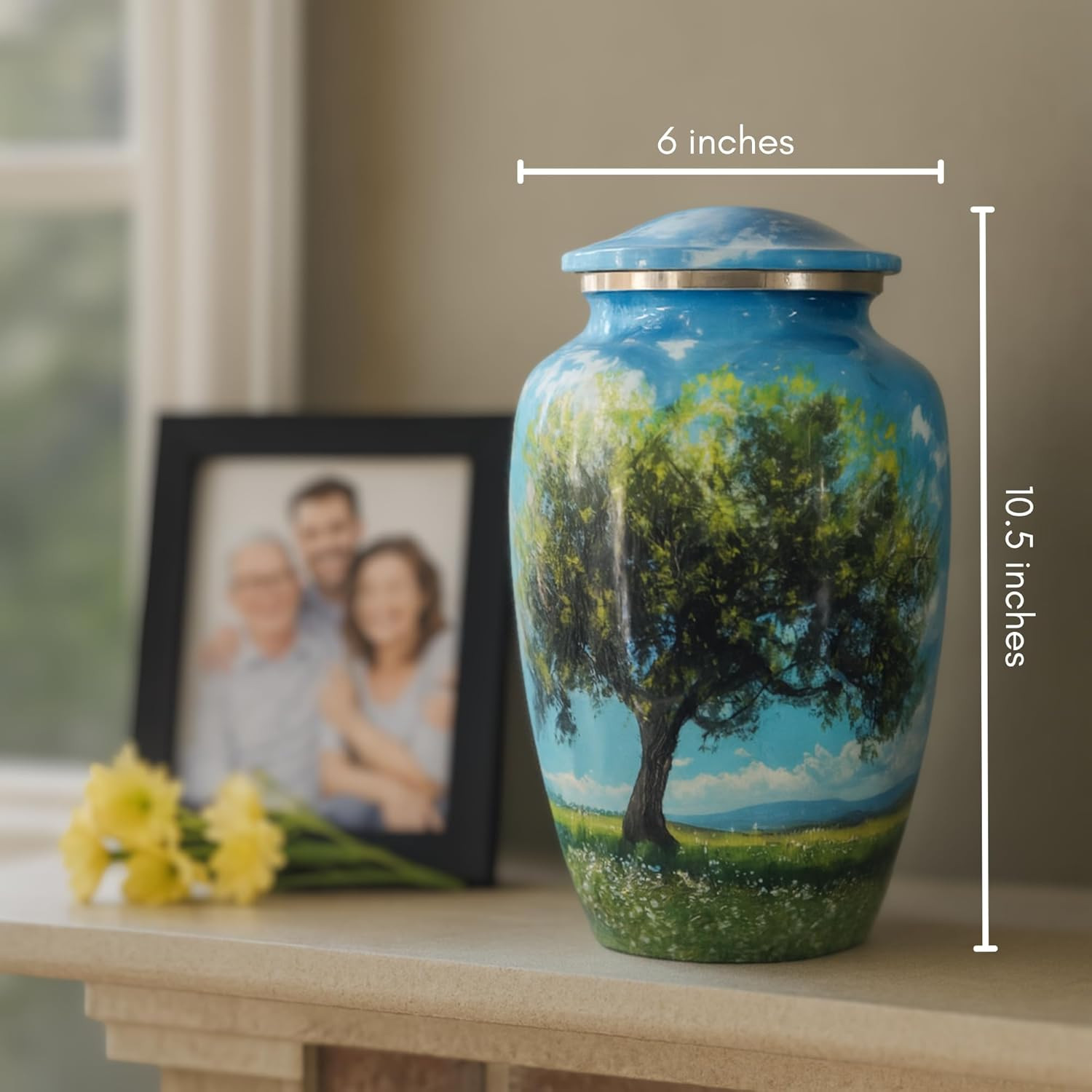 Cremation Urn for Human Ashes – Adult Urn for Men or Women up to 200Lbs – Memori