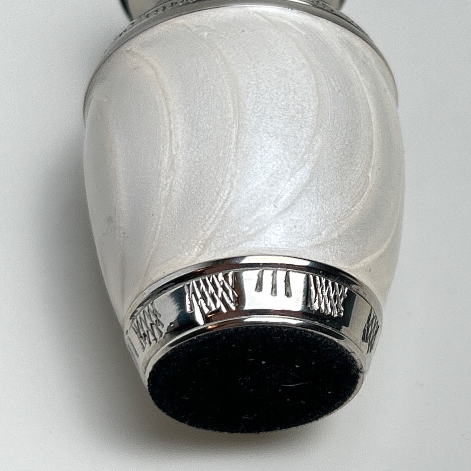 Mini Keepsake Token Urn For Sharing Ashes Mother Of Pearl and Silver Memorial