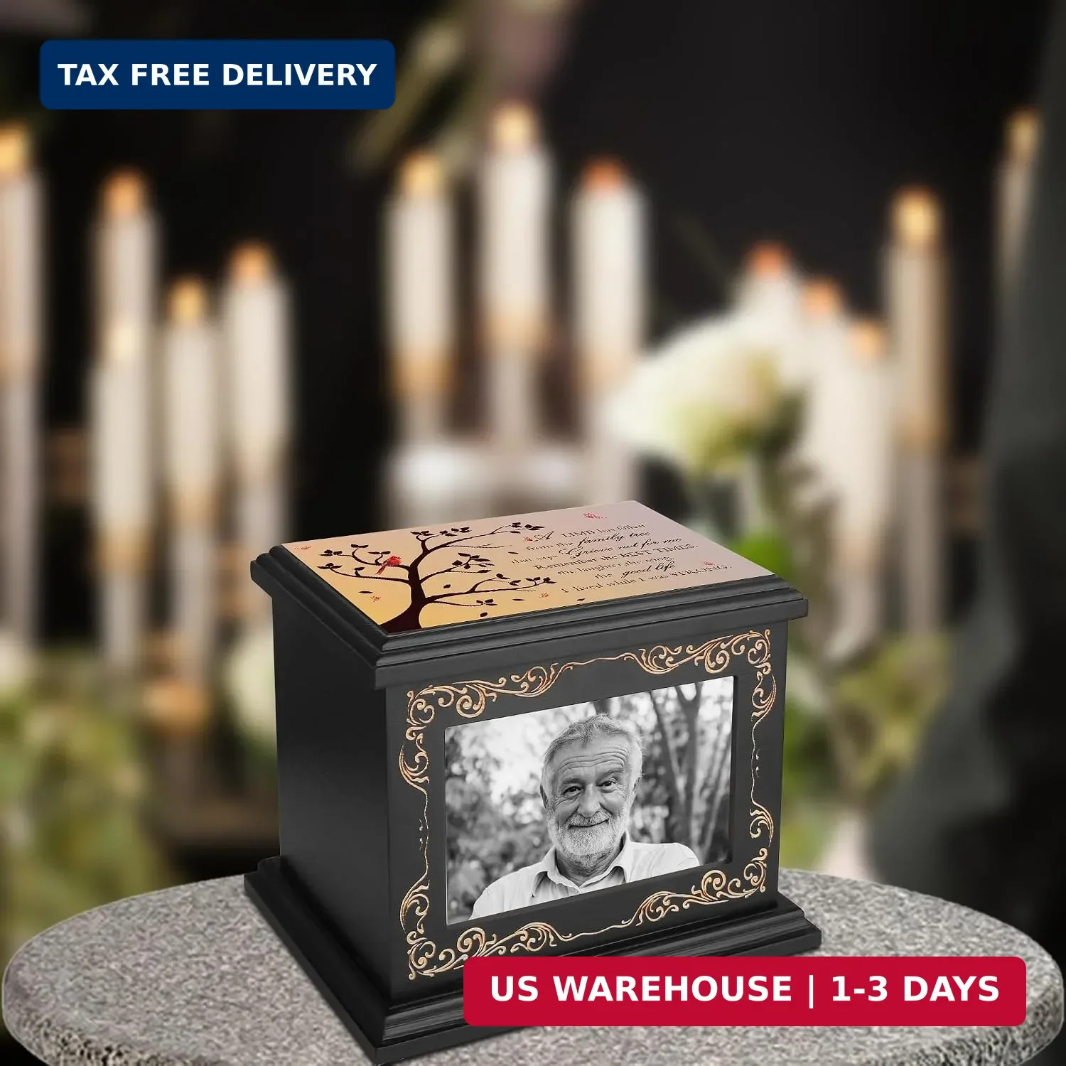 Cremation Urns for Human Ashes Adult Male or Female, Funeral Memorial Urns for A