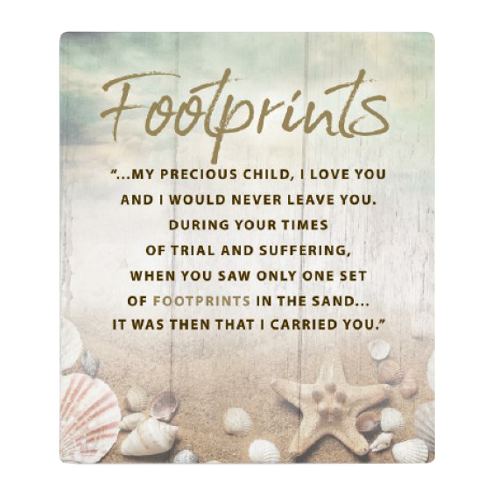 Porcelain Tile Plaque Hanging or Standing Sentiments – Footprints
