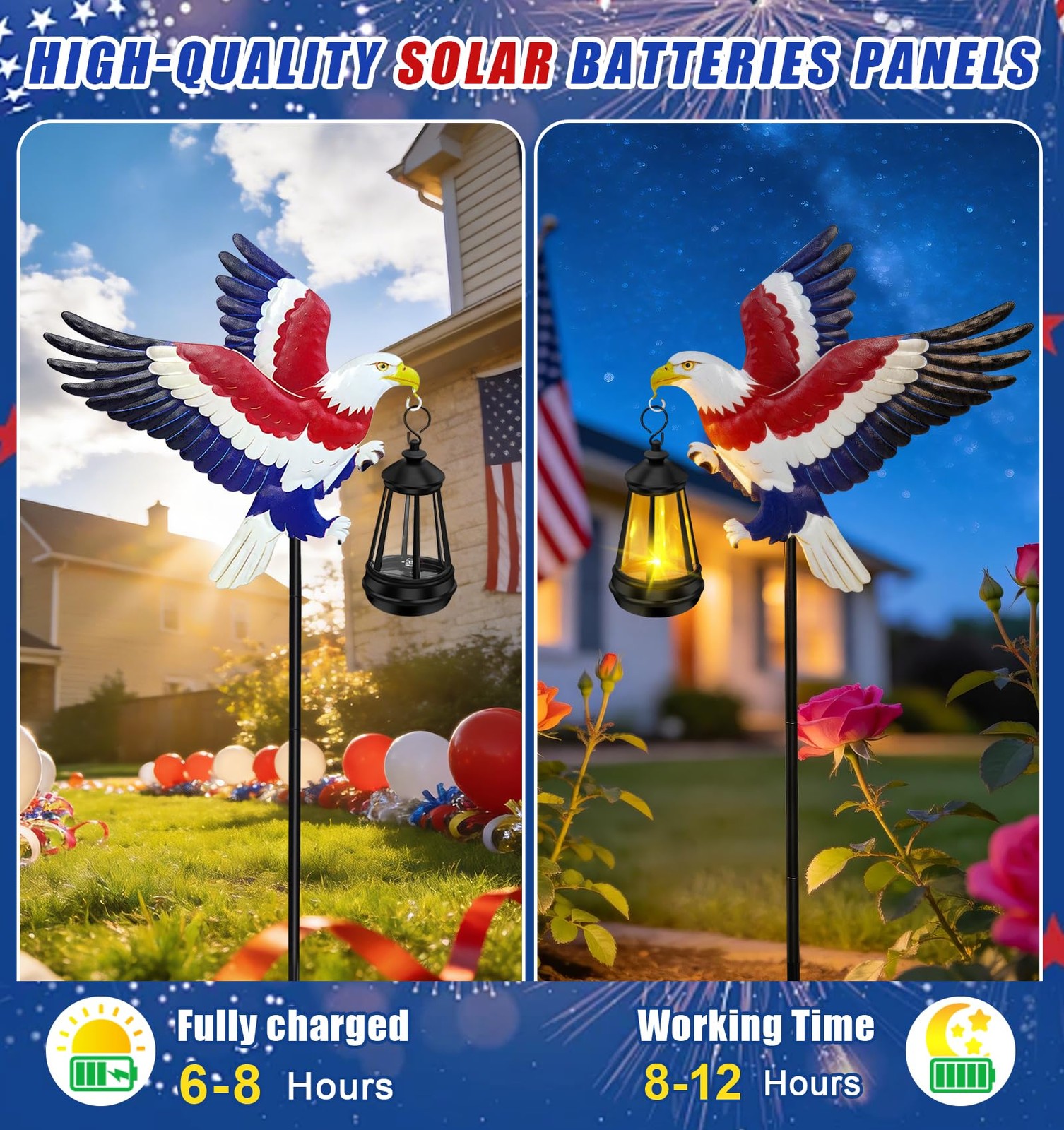 250th Anniversary America Eagle Garden Stake 4th of July Decorations Outdoor …