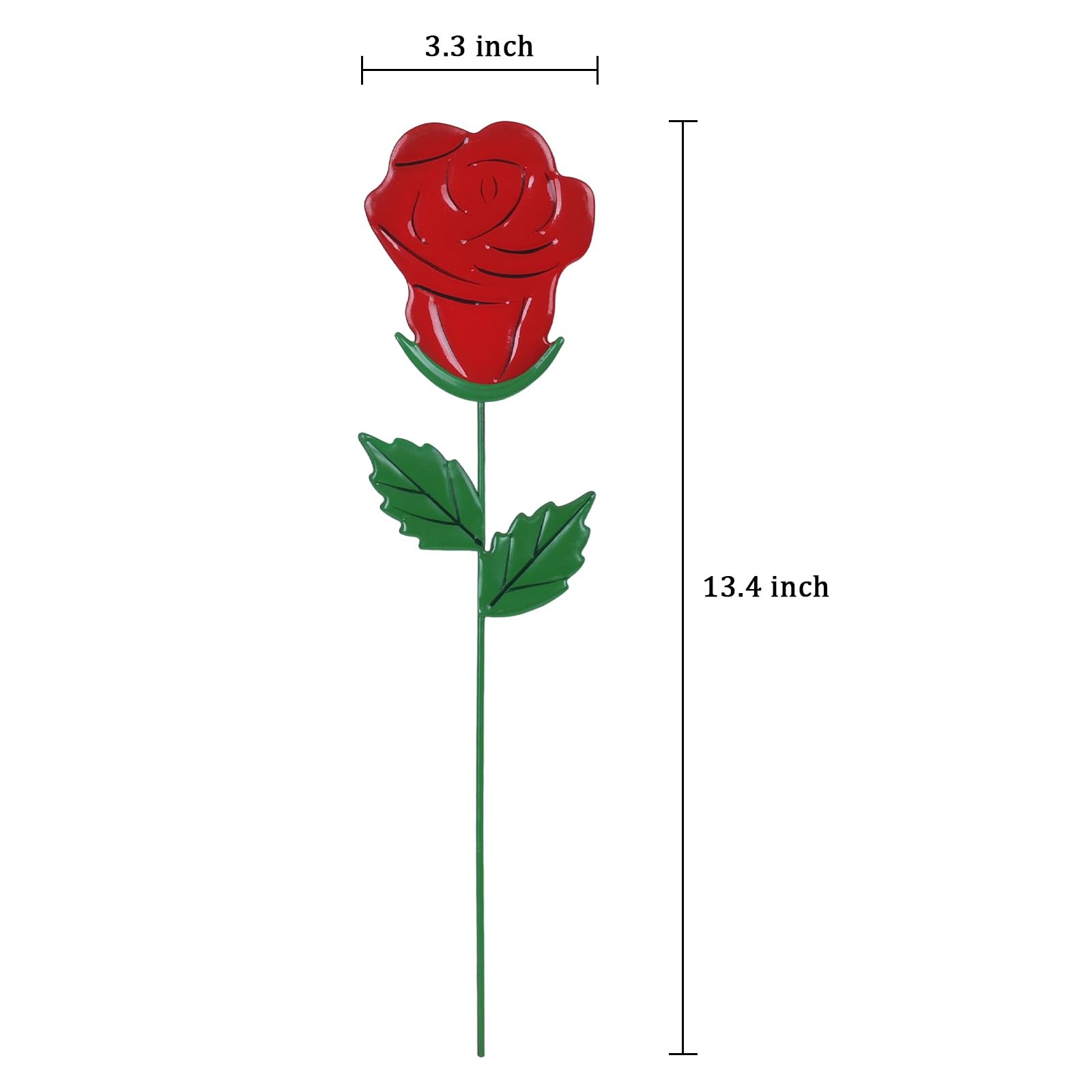 Valentines Day Decorations Outdoor, Set of 6 Rose Metal Flowers Decorative Ga…
