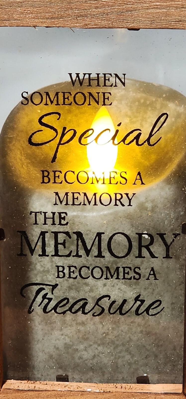 Memorial Lantern, Unique Sympathy Gift for Loss of Loved One. Large with candle