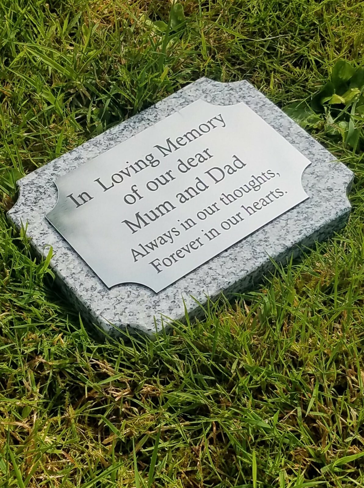 Personalised Grave Marker Flat Grass Grave Stone Flat Cemetery Stone Headstone