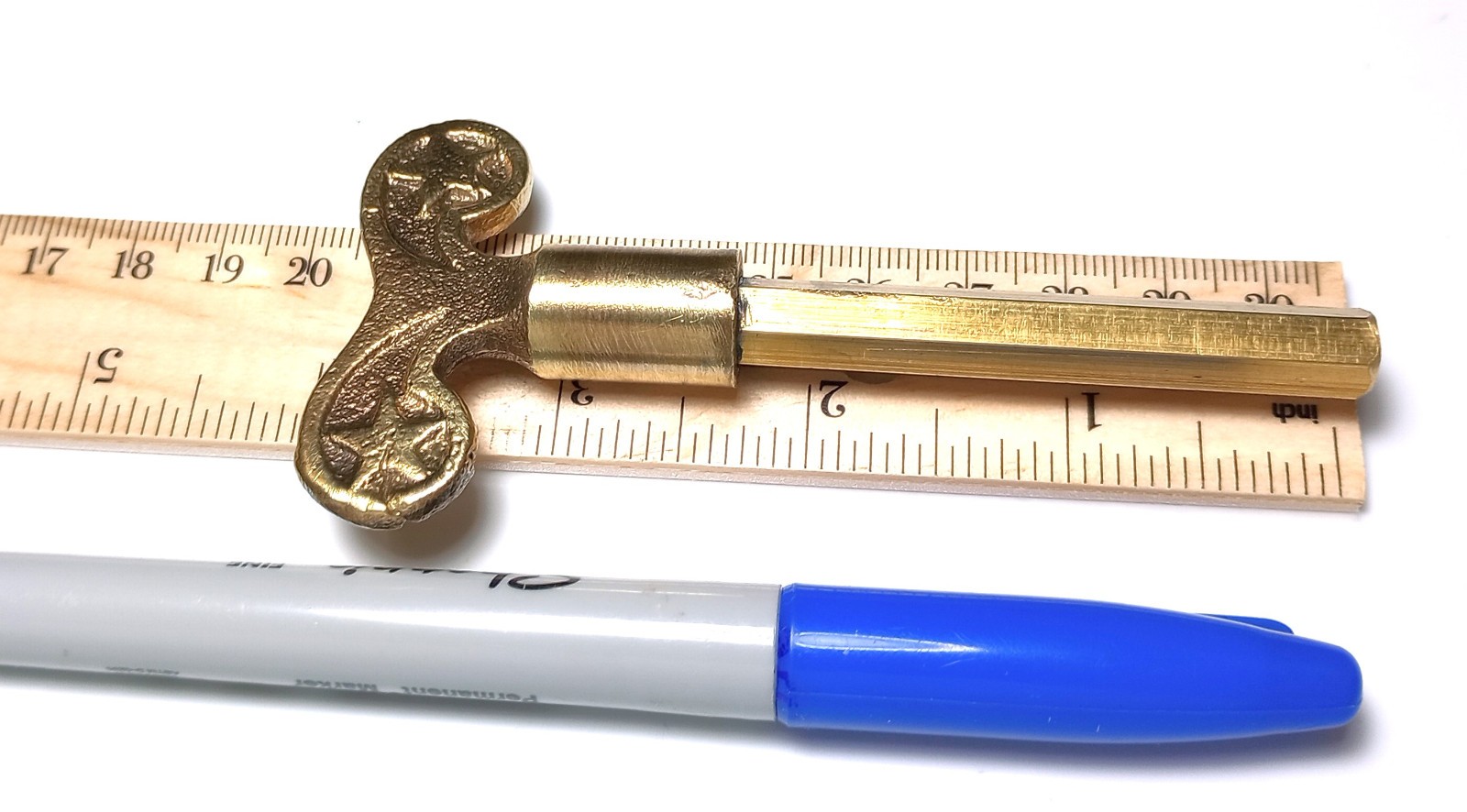 Brass Pocket Casket Key / Coffin Key