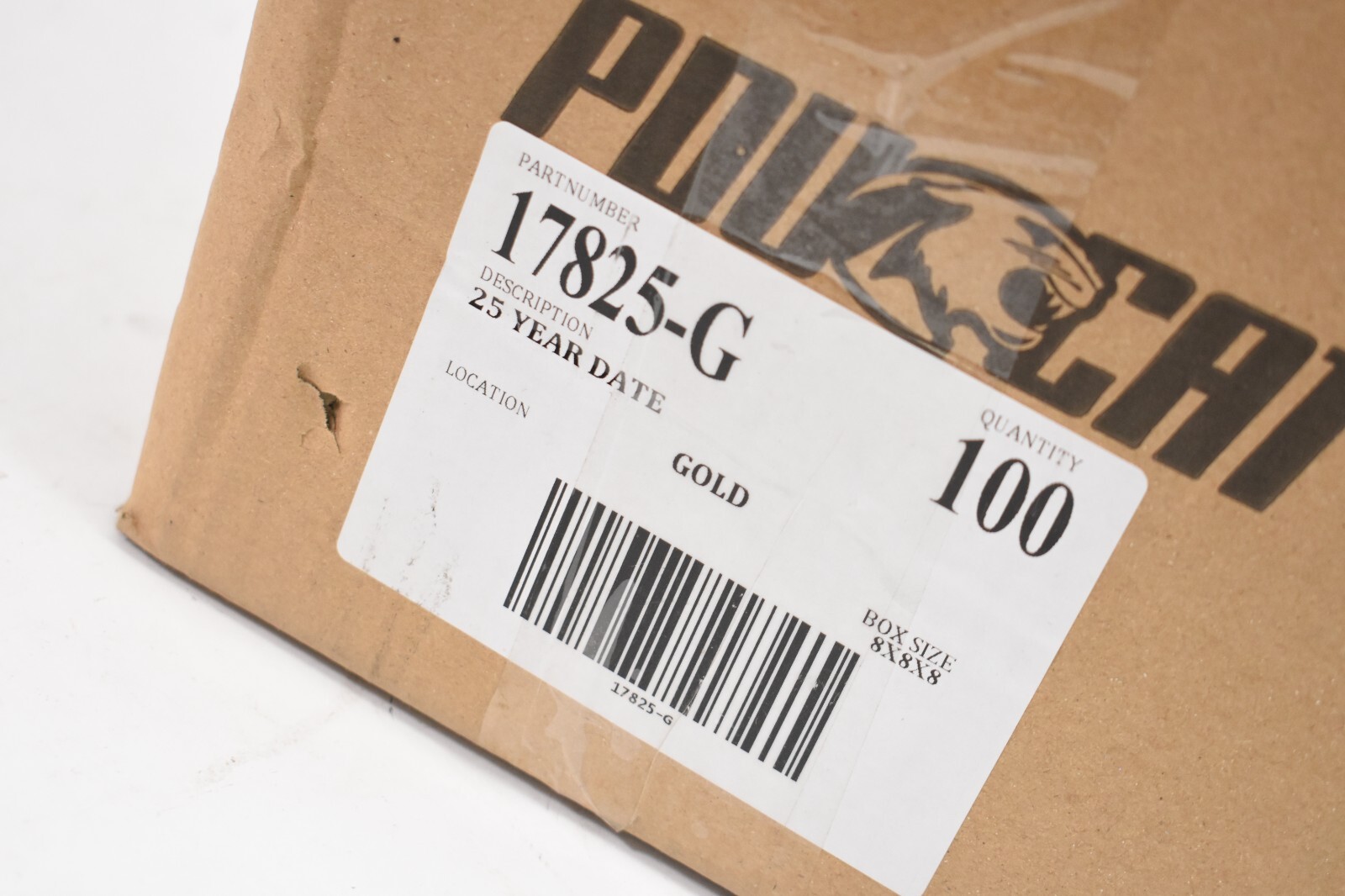 Lot of 100 PouCat 17825-G 25 Year Date Gold Toppers Replacements Threaded Screw