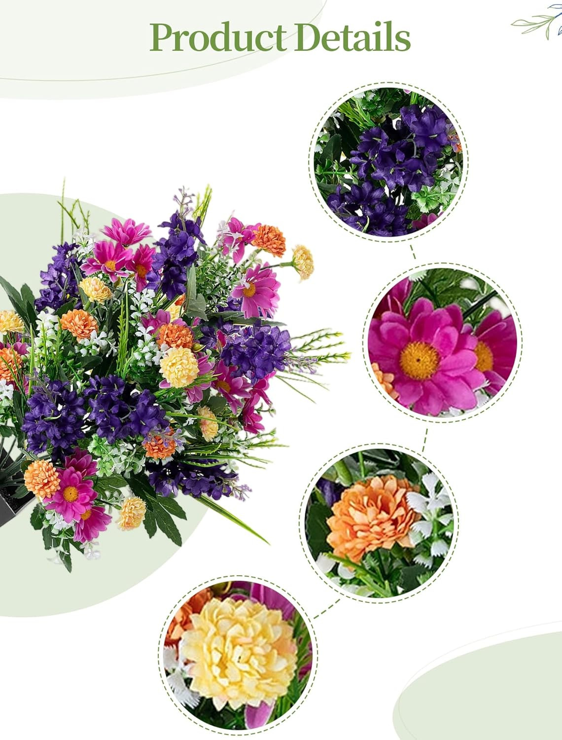Artificial Cemetery Flowers for Grave: Memorial Day Flowers for Cemetery – Outdo