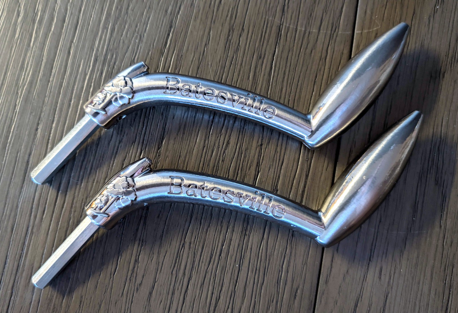 Batesville Casket Locking Keys – Set of 2 – Silver Chrome New w/ Box Coffin