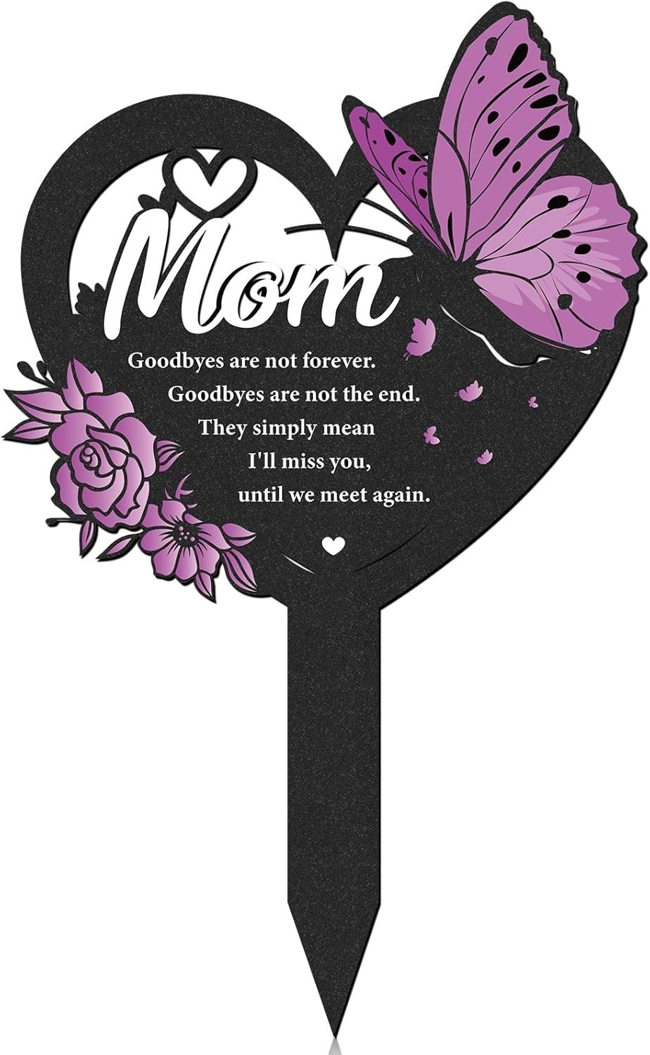 Memorial Sister Grave Stakes – Metal Butterfly Cemetery Markers Decorations f…