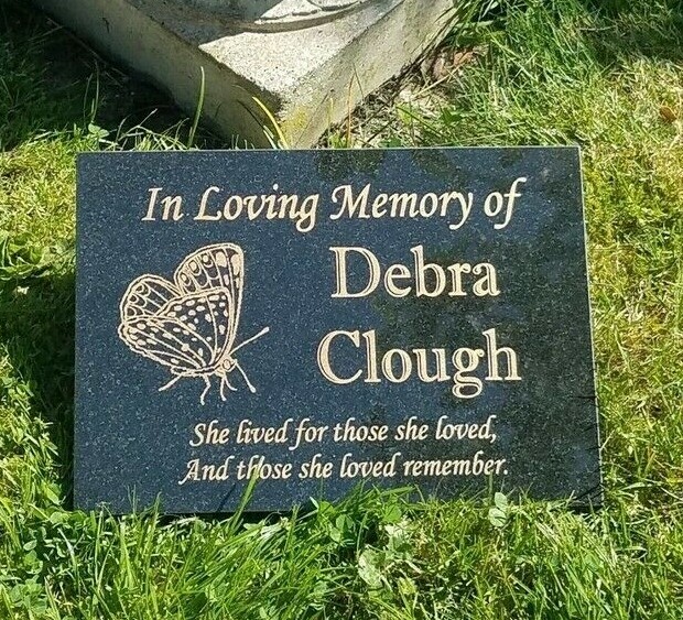 Personalised Engraved Black Granite Memorial Grave Plaque Stone Headstone