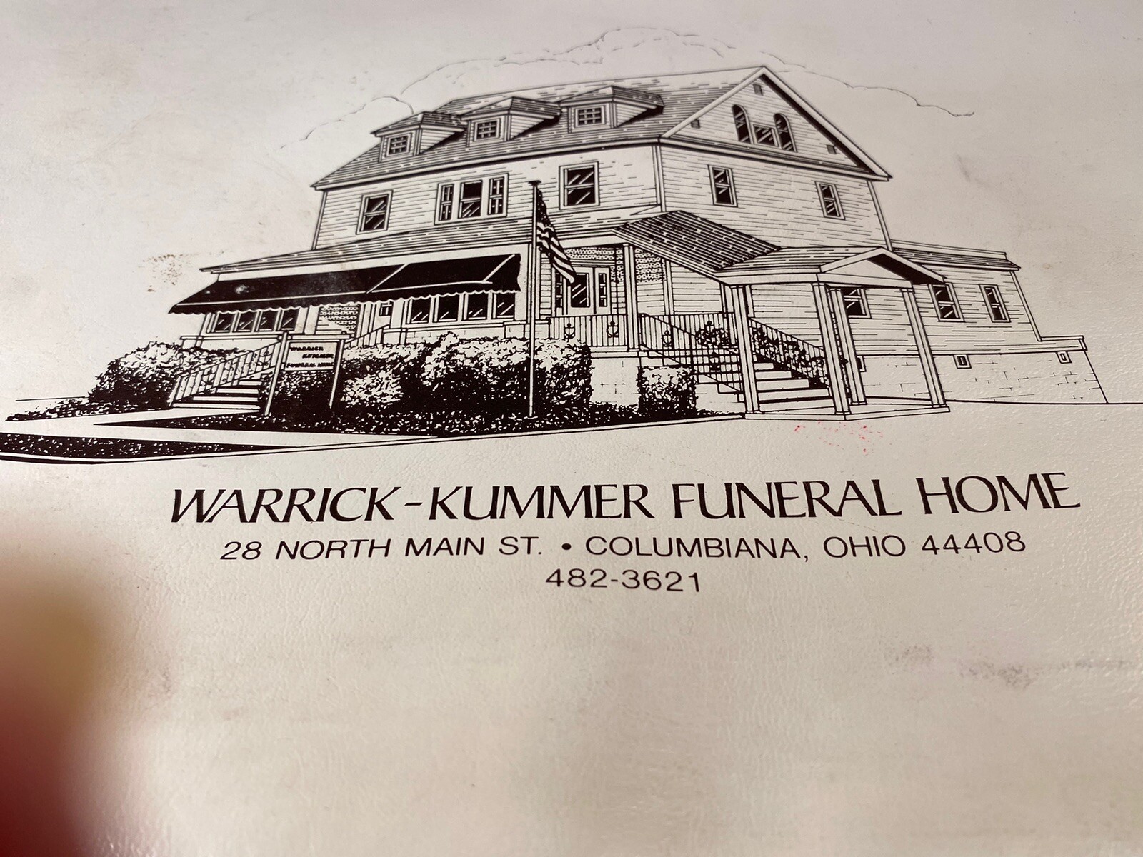 Vtg Funeral Home Bag Briefcase Zipper Columbiana Ohio F65