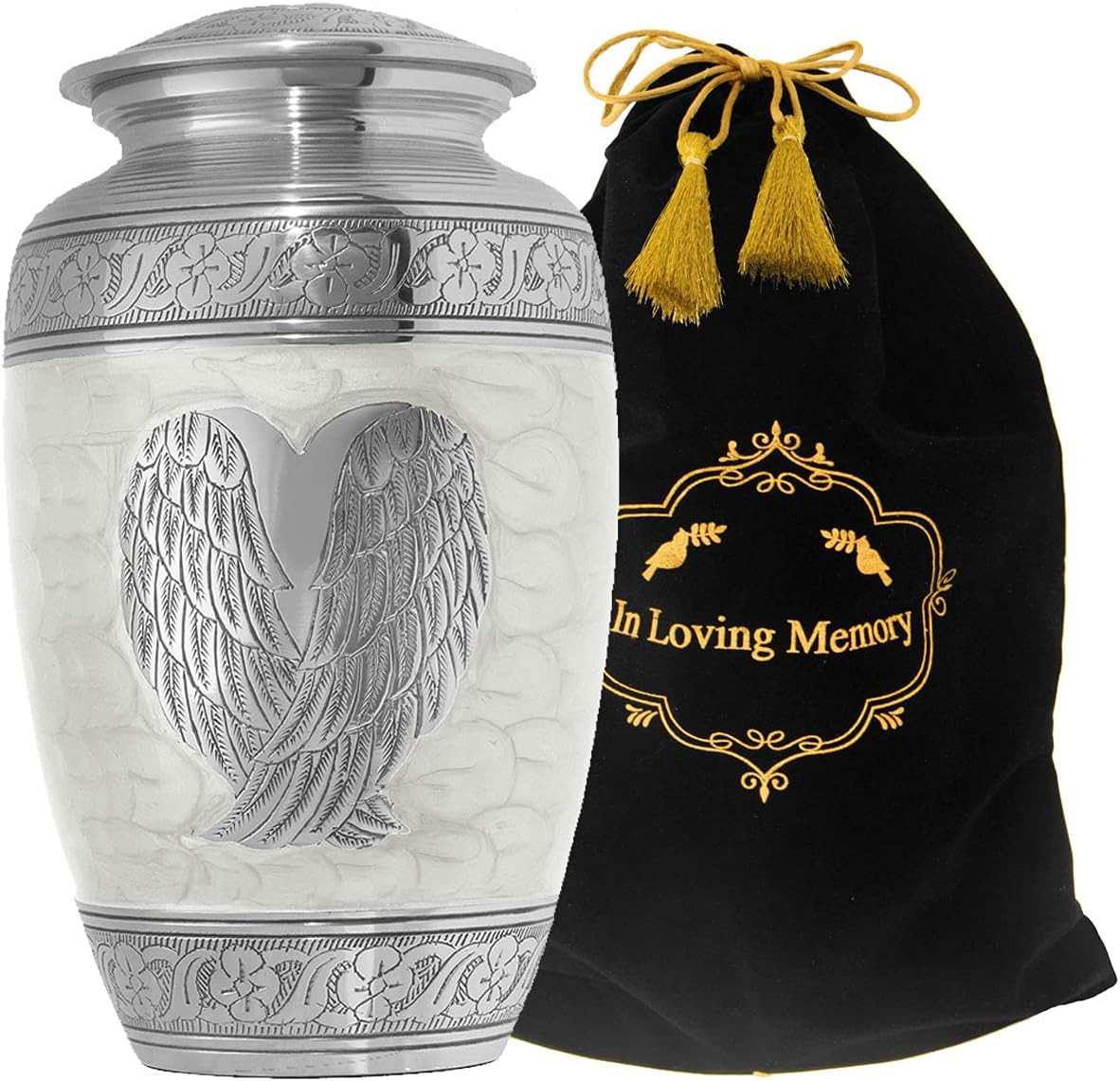 Cremation Urn for Human Ashes for Adults, Funeral Burial Handcrafted Decorative