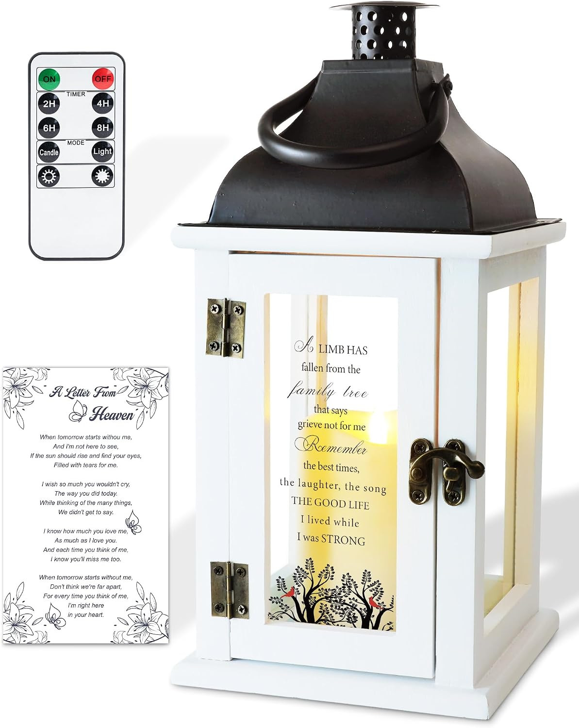 Homemory Memorial Lantern Bereavement Sympathy Gifts for Loss of Loved One, Memo