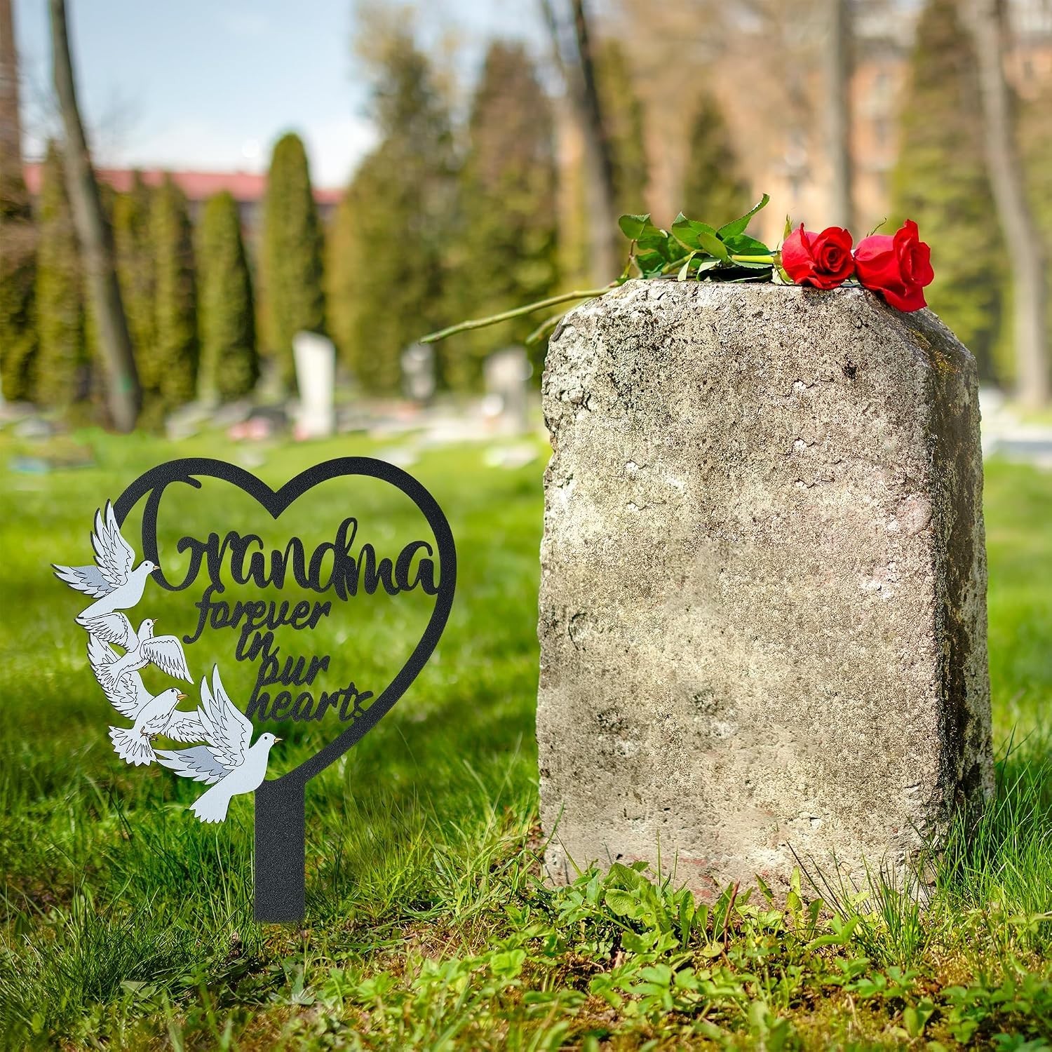 Dove-Embellished Husband Plaque – Durable Sympathy Sign for Graveyards 11×7.9