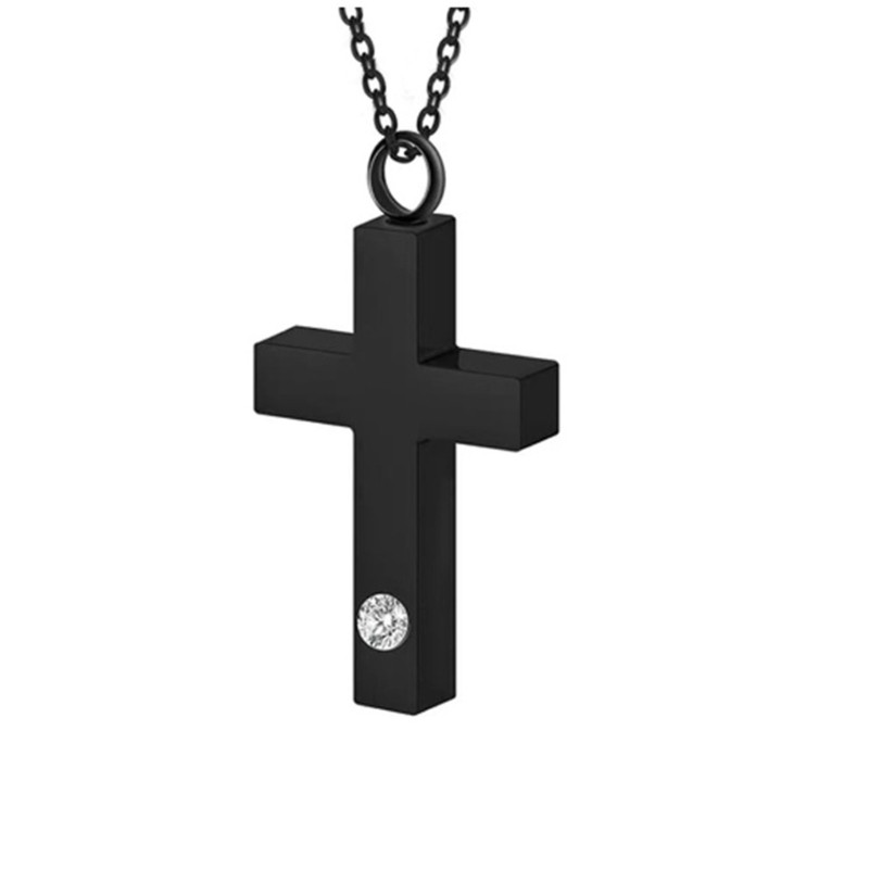 Elegant Crossed Design Pet Ashes Holders Urn Pendent Necklace for Daily Use 2pcs