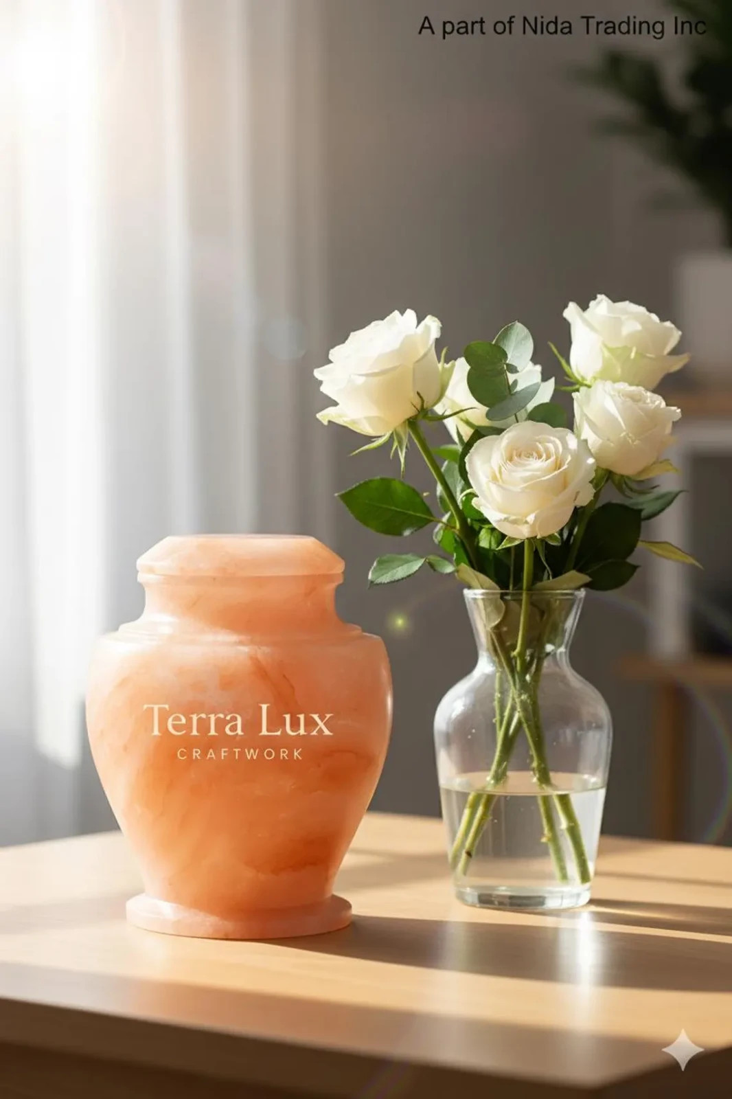 Himalayan Salt Biodegradable Urn, Extra Small Pet Child Cremation 5×7
