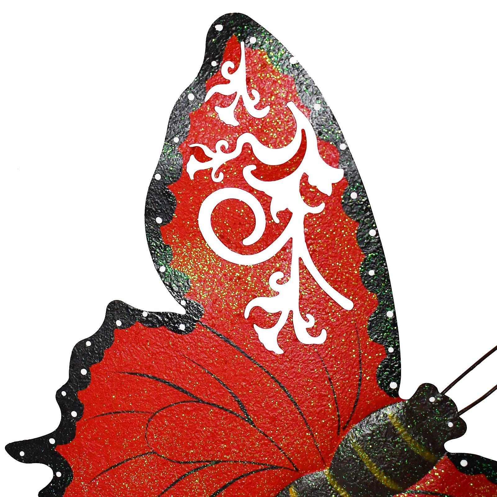 18.5″ H Butterfly Decorative Garden Stake Outdoor Spring Decoration Metal Yar…