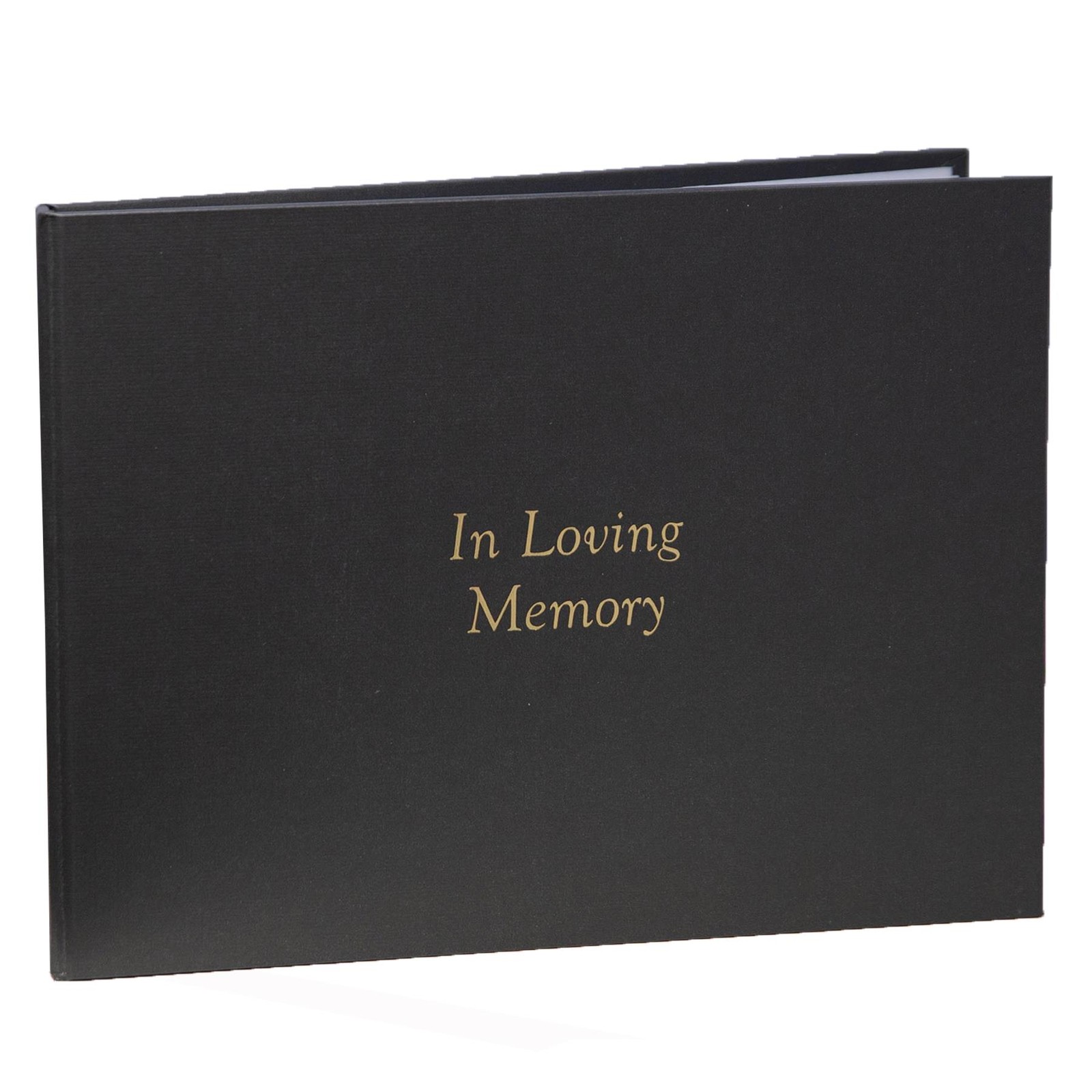 Black “In Loving Memory” Condolence Book, memory book for Funeral, 40 Pages